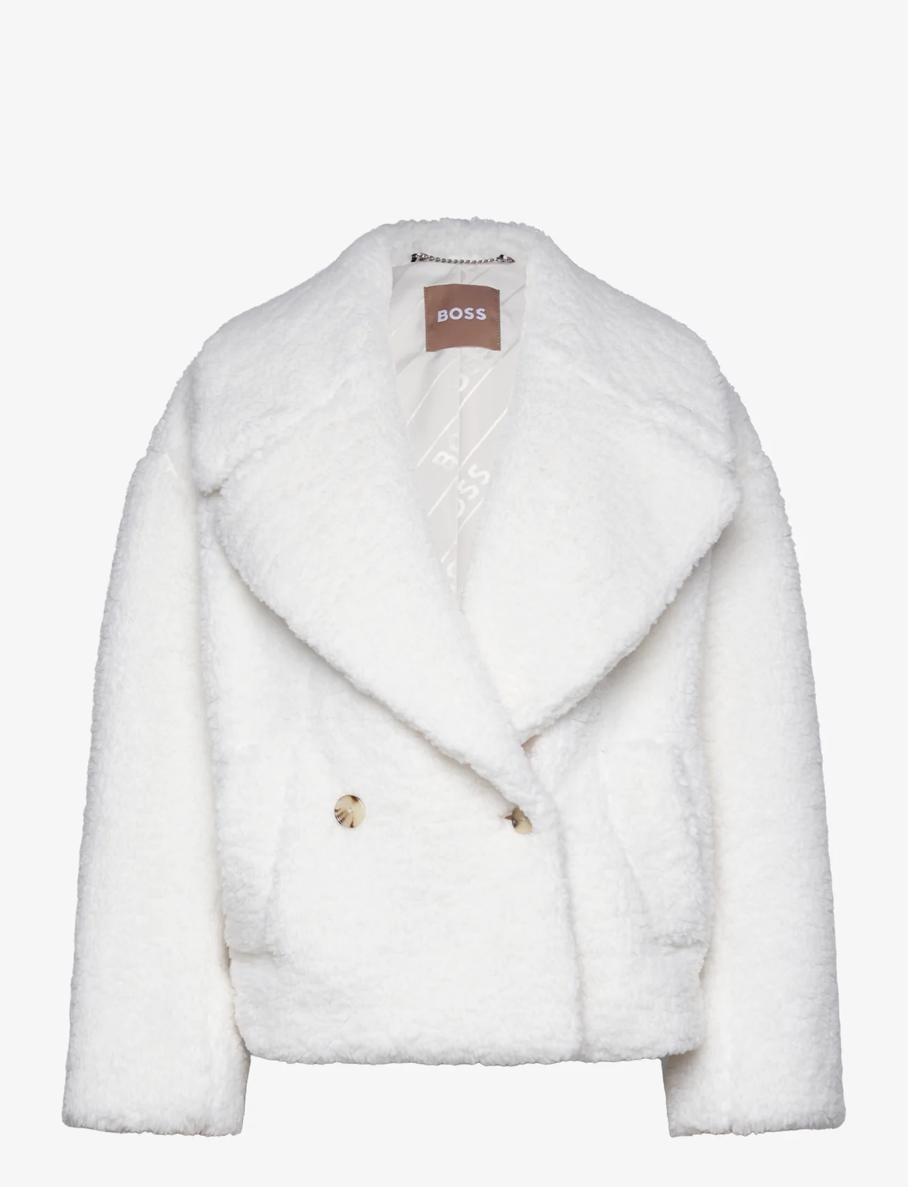 BOSS - Curmina - fake fur jakker - open white - 0