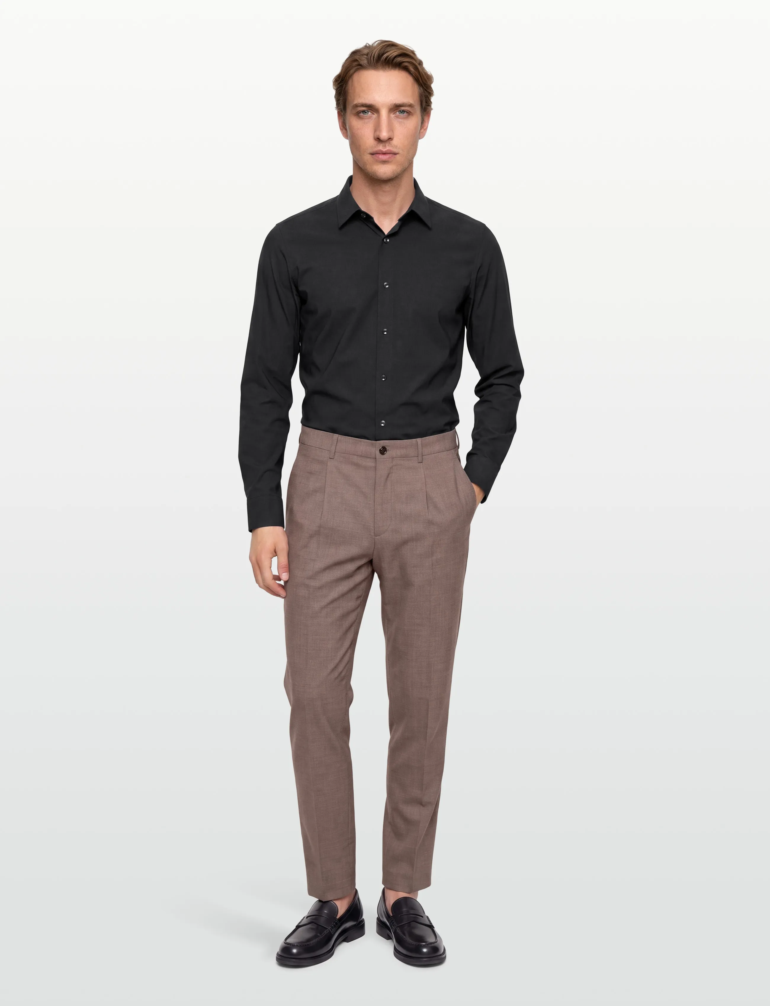 BOSS - P-HANK-s-kent-C1-222 - business skjortor - black - 0