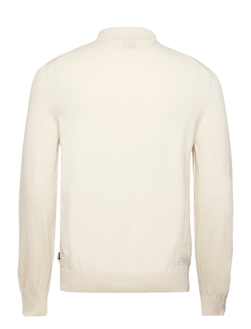 BOSS - Gemello-P - långärmade stickade pikétröjor - open white - 1