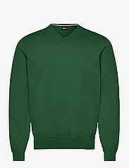 BOSS - Pacello-L - megztinis su v formos apykakle - open green - 0
