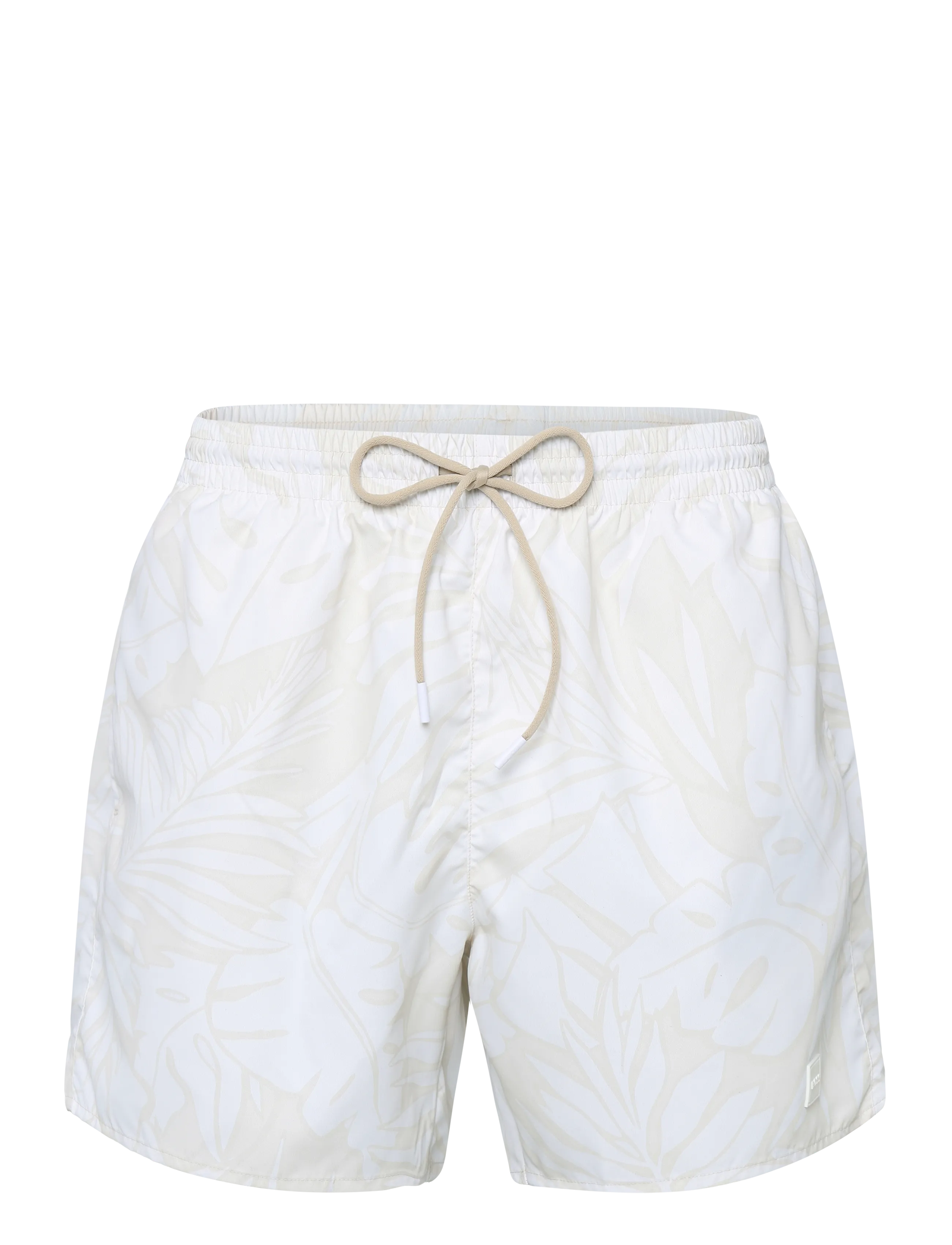 BOSS Piranha, Mænd, Mønstrede Badeshorts, Cream, Str: XL