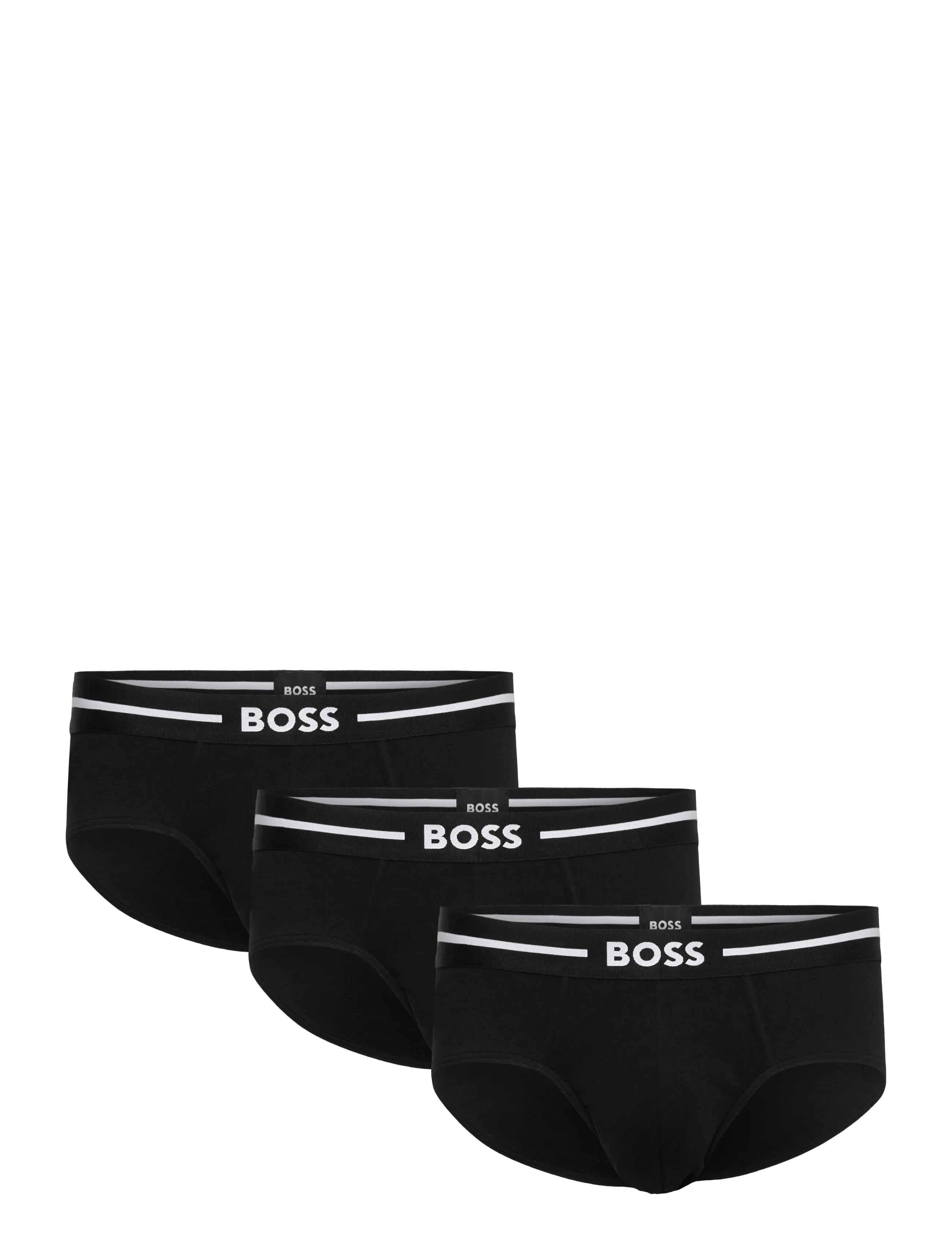 BOSS HipBr 3P Bold - Briefs - BLACK / black