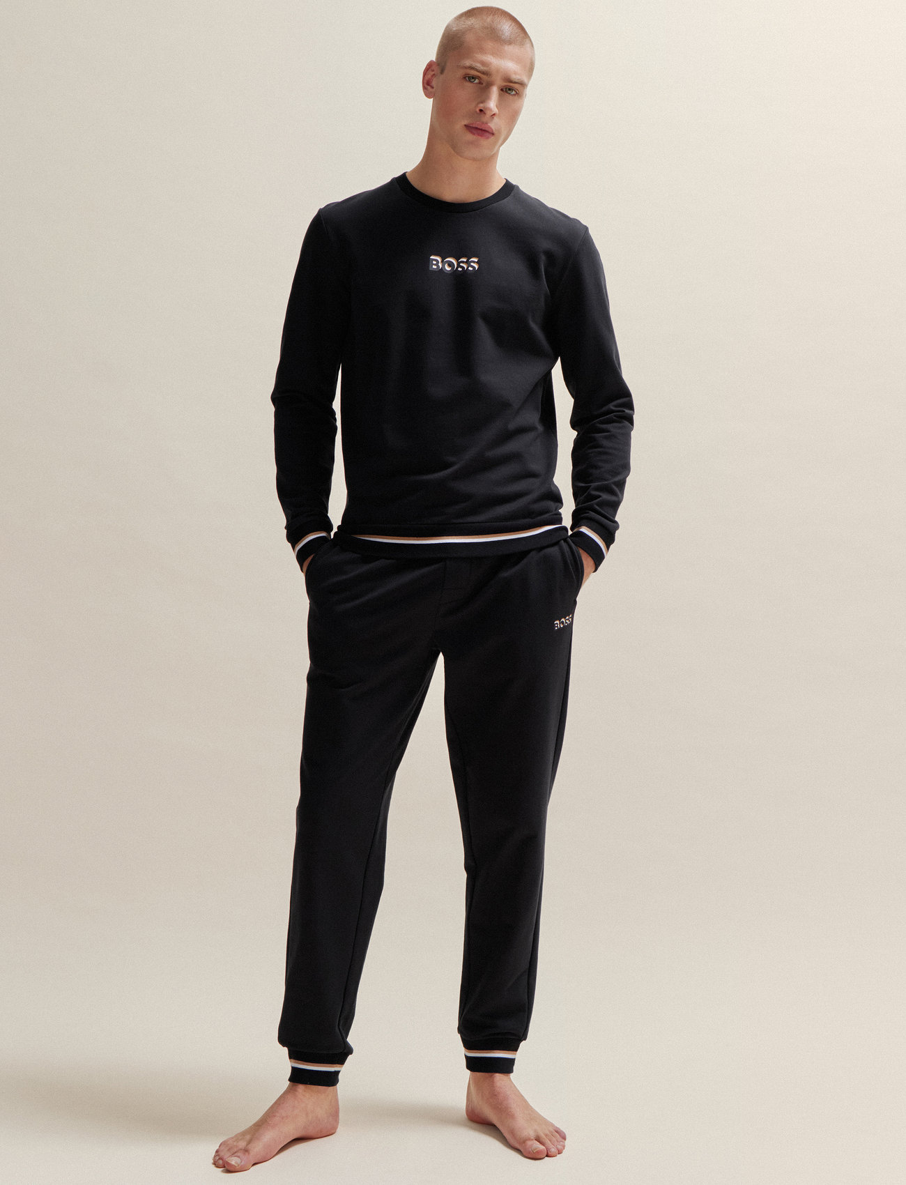 BOSS - Iconic Sweatshirt - pidžamas tops - black - 1