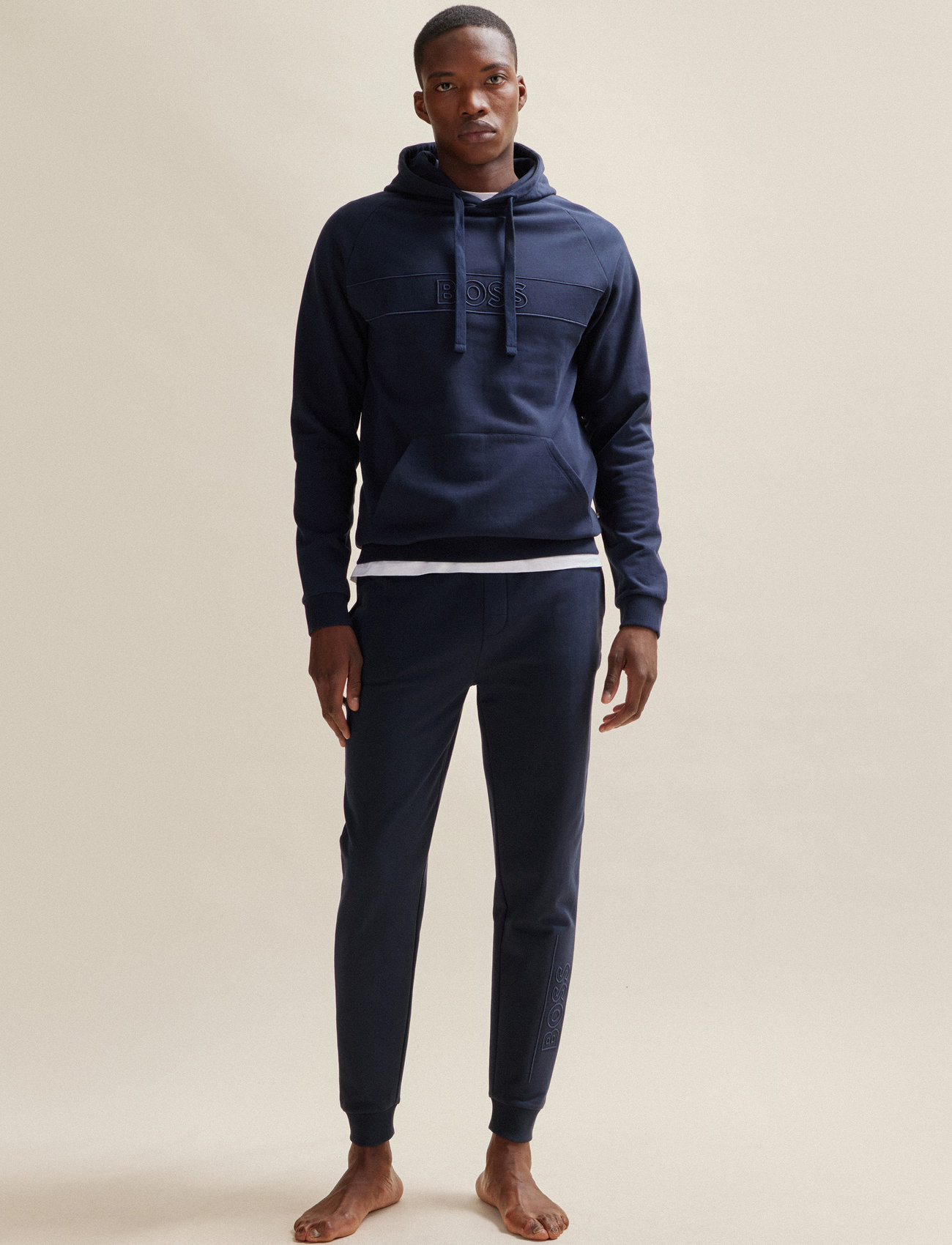 BOSS - Fashion Pants - sweatpants & joggingbukser - dark blue - 1