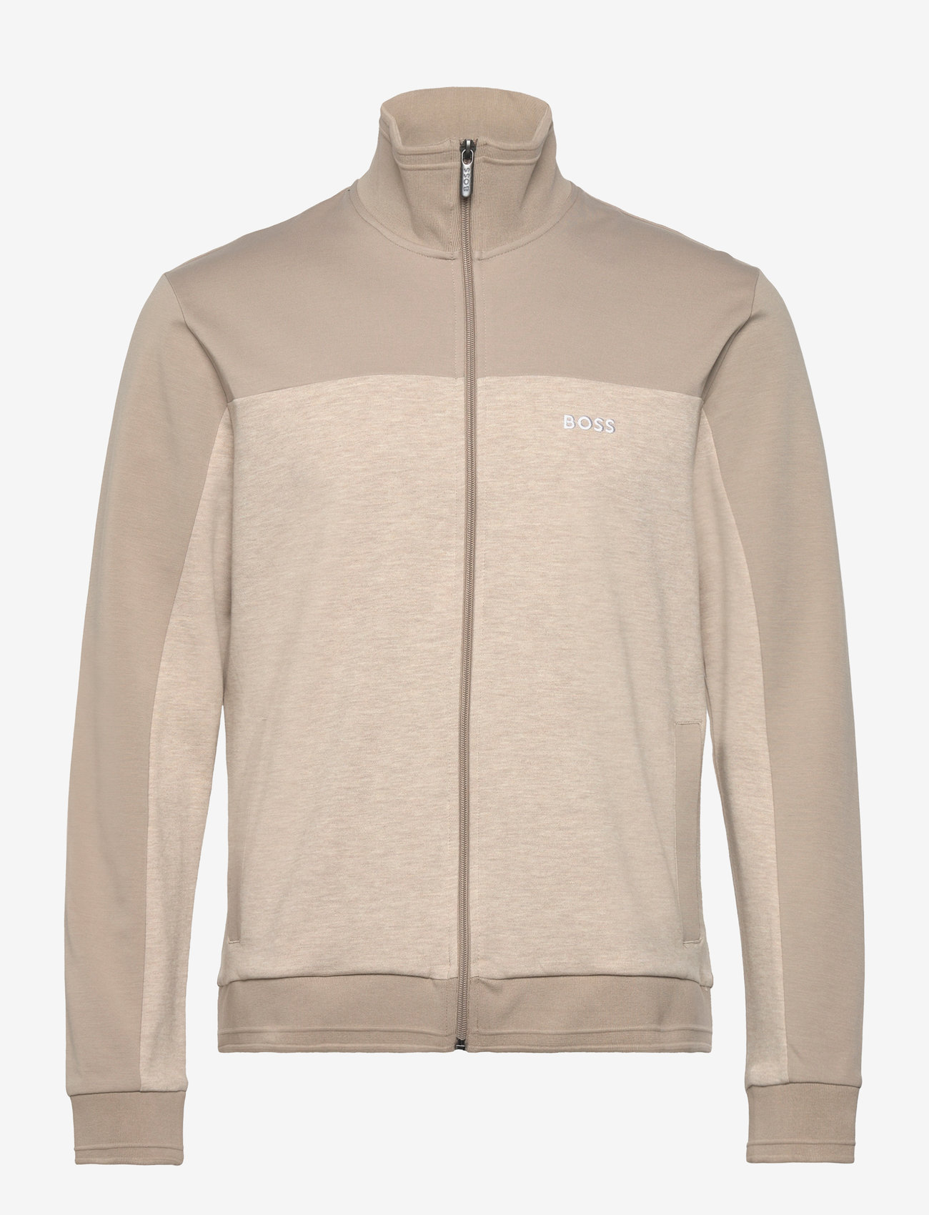 BOSS - Tracksuit Jacket - dark beige - 0