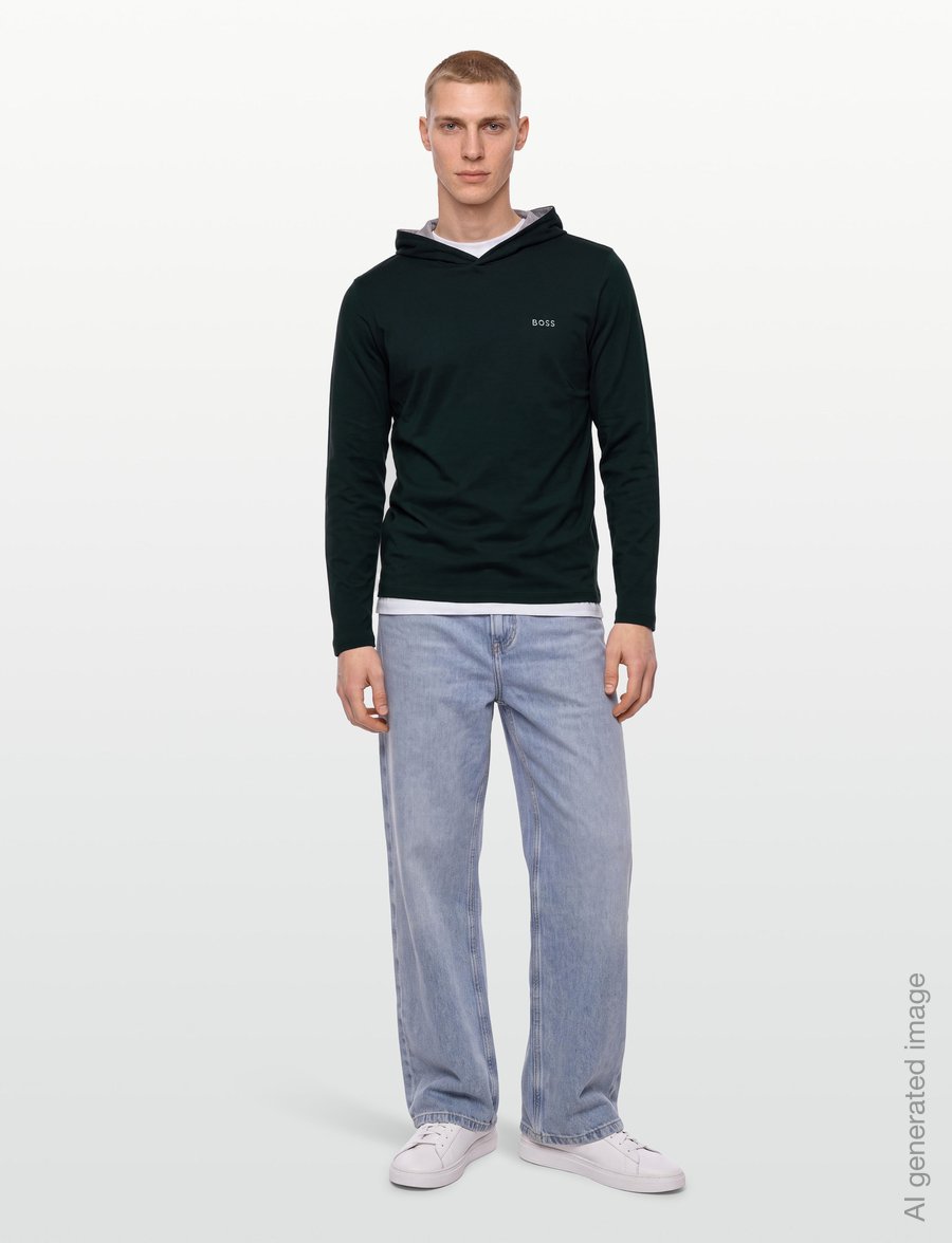 BOSS - Mix&Match LS-Shirt H - pyjama tops - dark green - 0