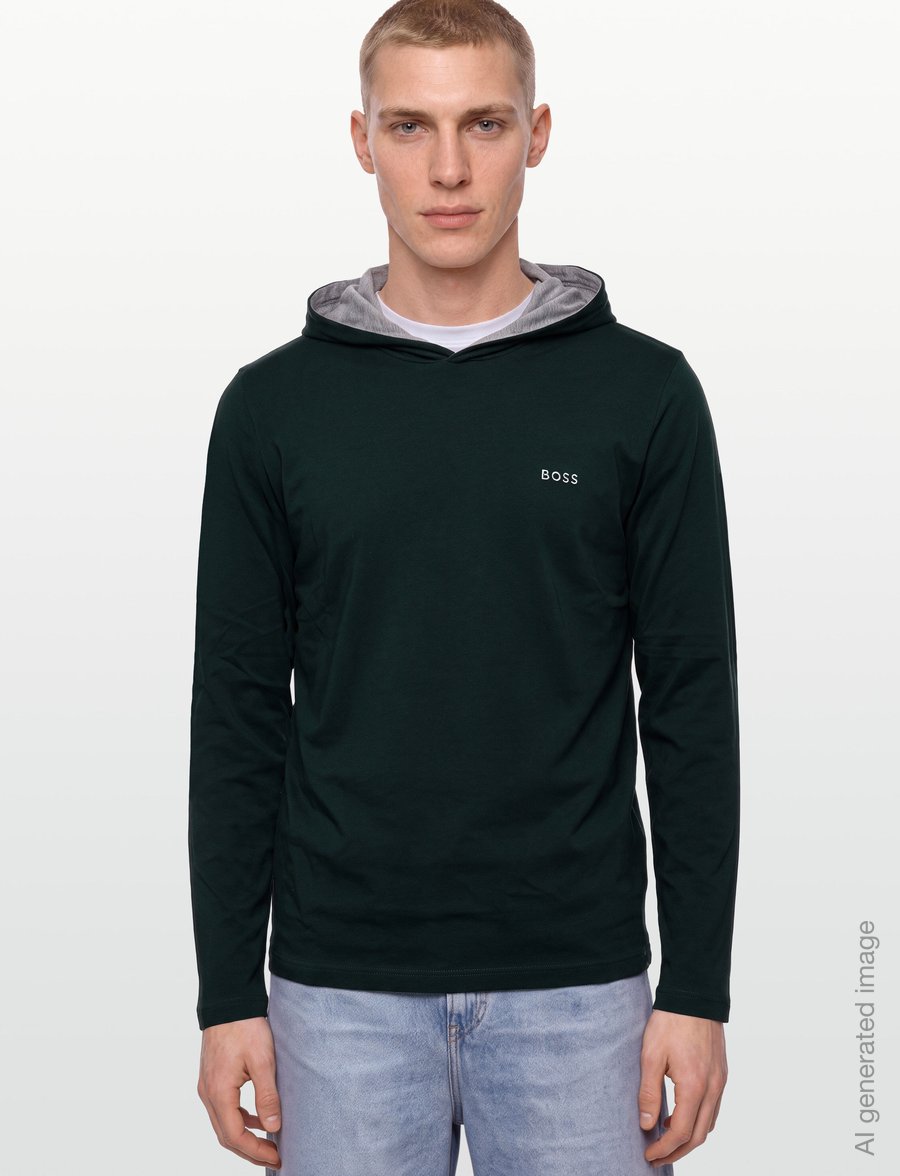 BOSS - Mix&Match LS-Shirt H - pyjama tops - dark green - 3