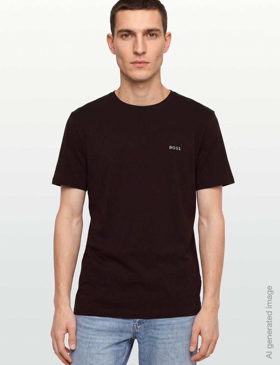 BOSS - Mix&Match T-Shirt R - kurzärmelige t-shirts - dark brown - 3