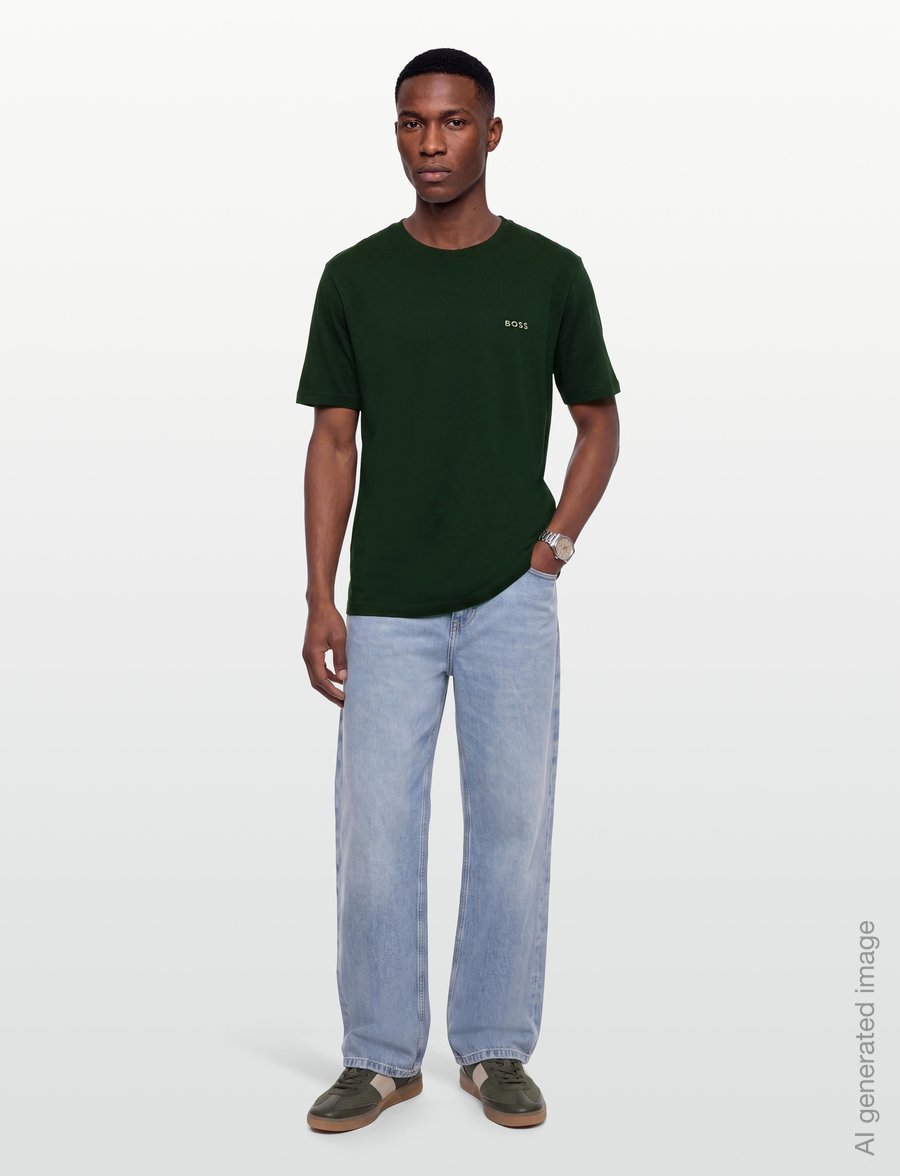 BOSS - Mix&Match T-Shirt R - kurzärmelige t-shirts - dark green - 0