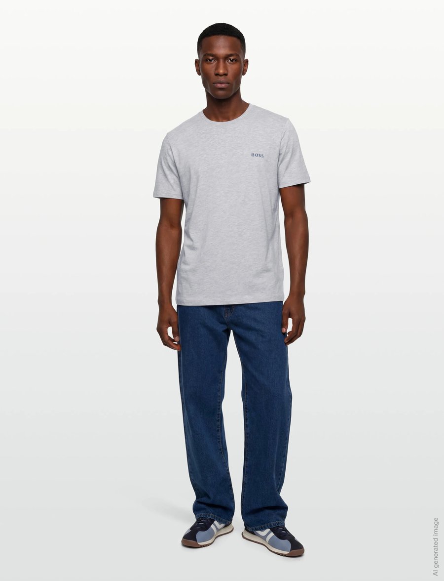 BOSS - Mix&Match T-Shirt R - kortärmade t-shirts - light/pastel grey - 0