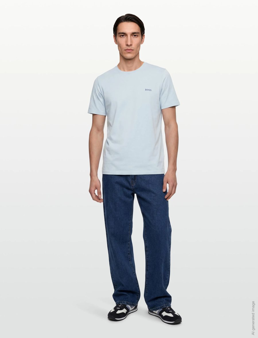 BOSS - Mix&Match T-Shirt R - stutterma bolir - open blue - 0