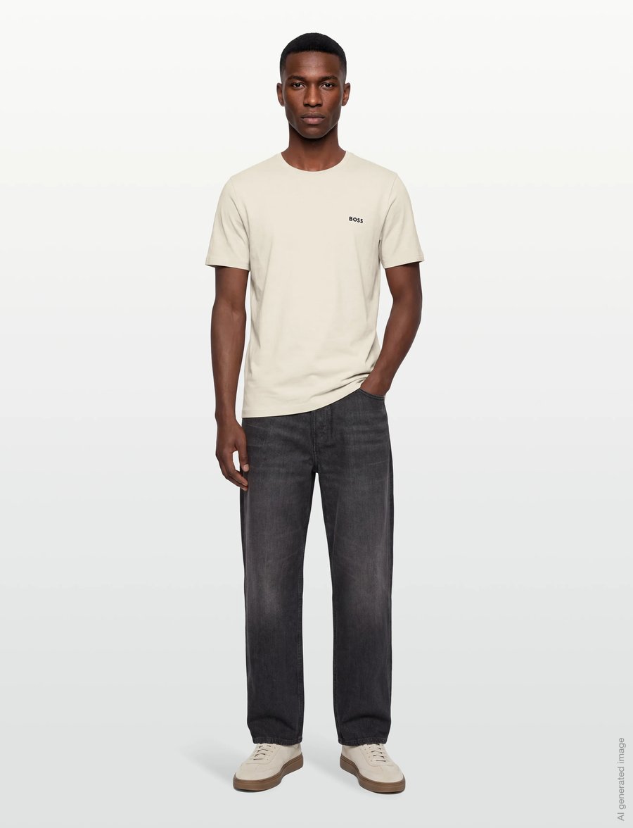 BOSS - Mix&Match T-Shirt R - short-sleeved t-shirts - open white - 0