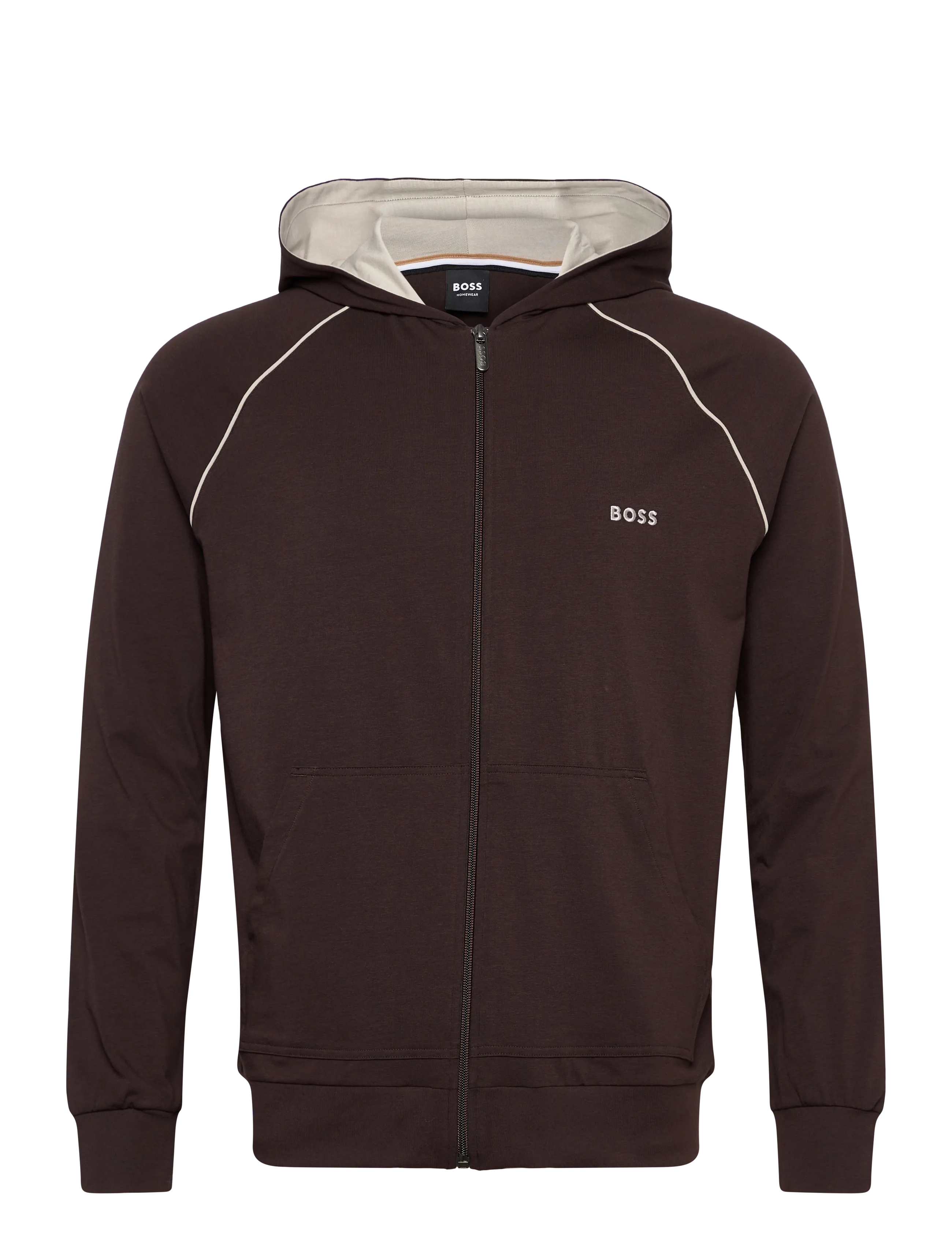BOSS Mix&Match Jacket H - Sweatshirts & hættetrøjer - DARK BROWN / brown