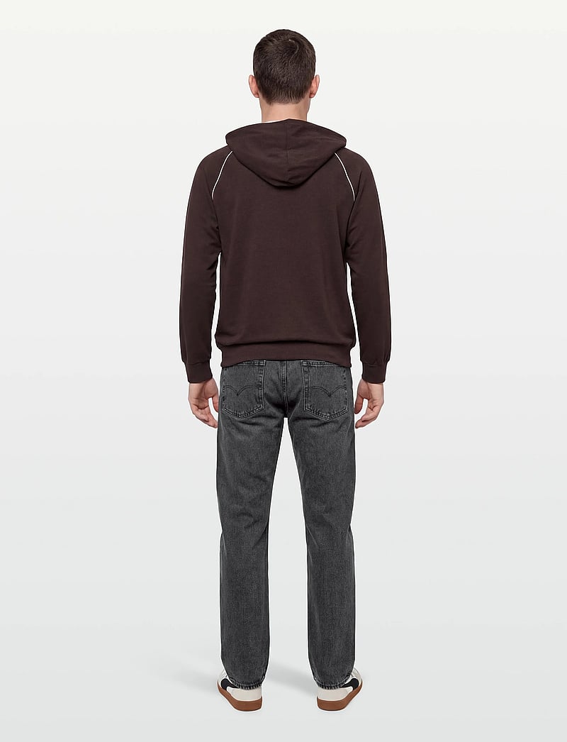 BOSS - Mix&Match Jacket H - hoodies - dark brown - 4
