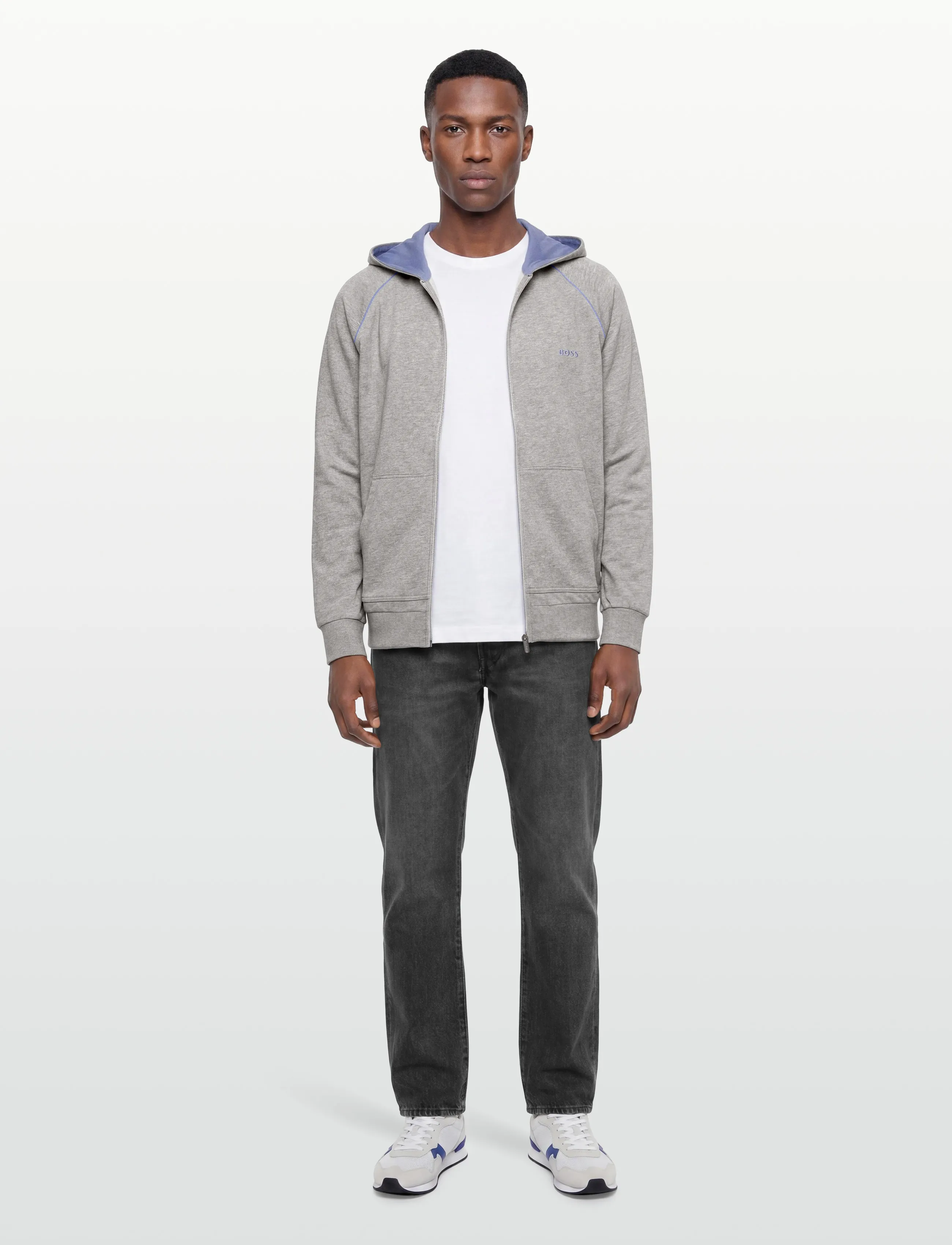 BOSS Mix&Match Jacket H - Sweatshirts - MEDIUM GREY / grey
