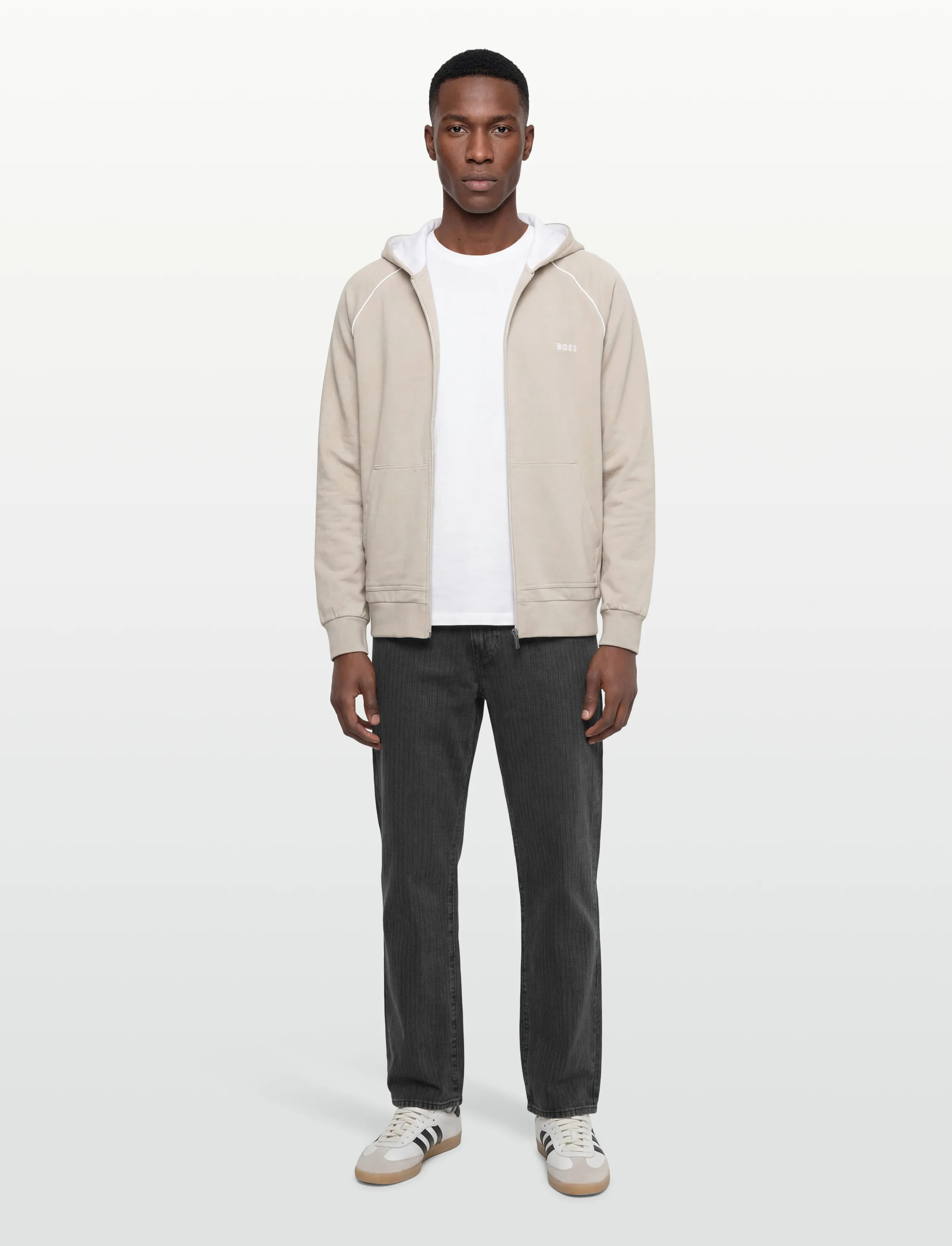 BOSS Mix&Match Jacket H, XL, Beige, Sweatshirts & Hættetrøjer > Hættetrøjer, Herre