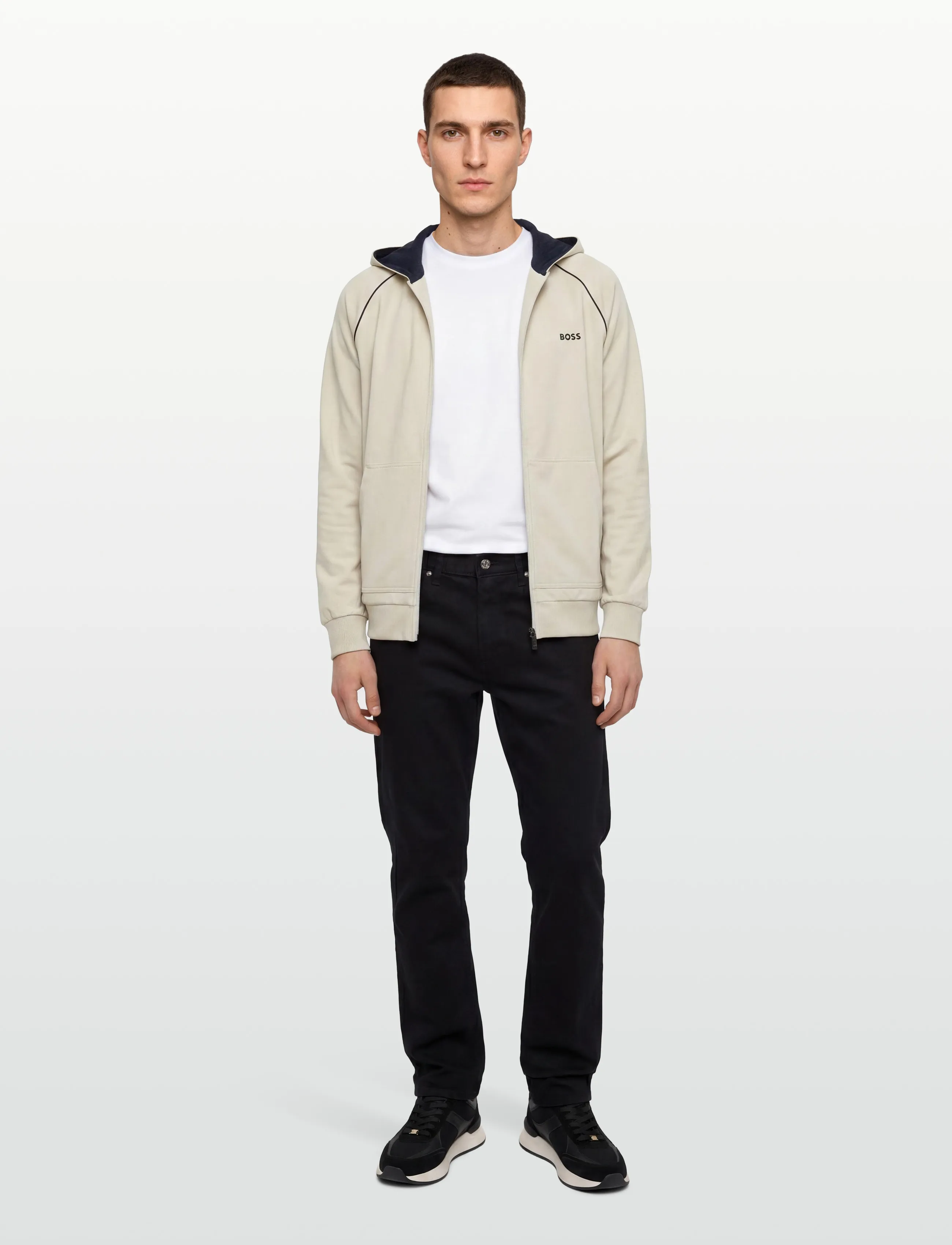 BOSS Mix&Match Jacket H, XXL, Cream, Sweatshirts & Hættetrøjer > Hættetrøjer, Herre