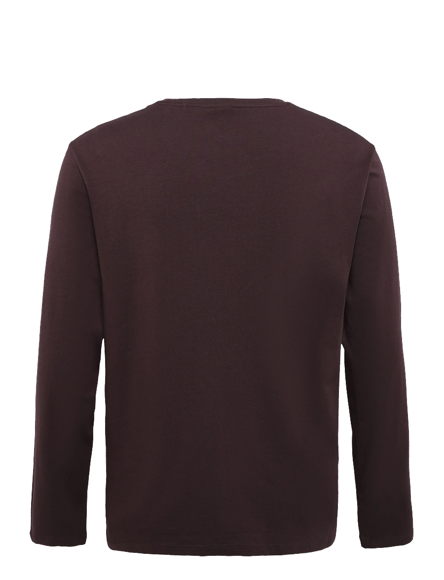 BOSS - Mix&Match LS-Shirt R - langærmede t-shirts - dark brown - 1
