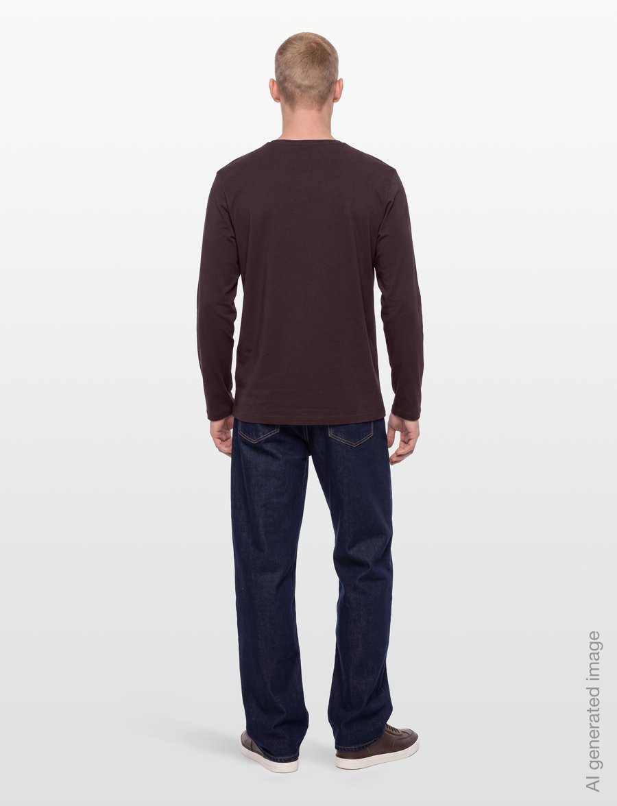 BOSS - Mix&Match LS-Shirt R - langärmelige t-shirts - dark brown - 4