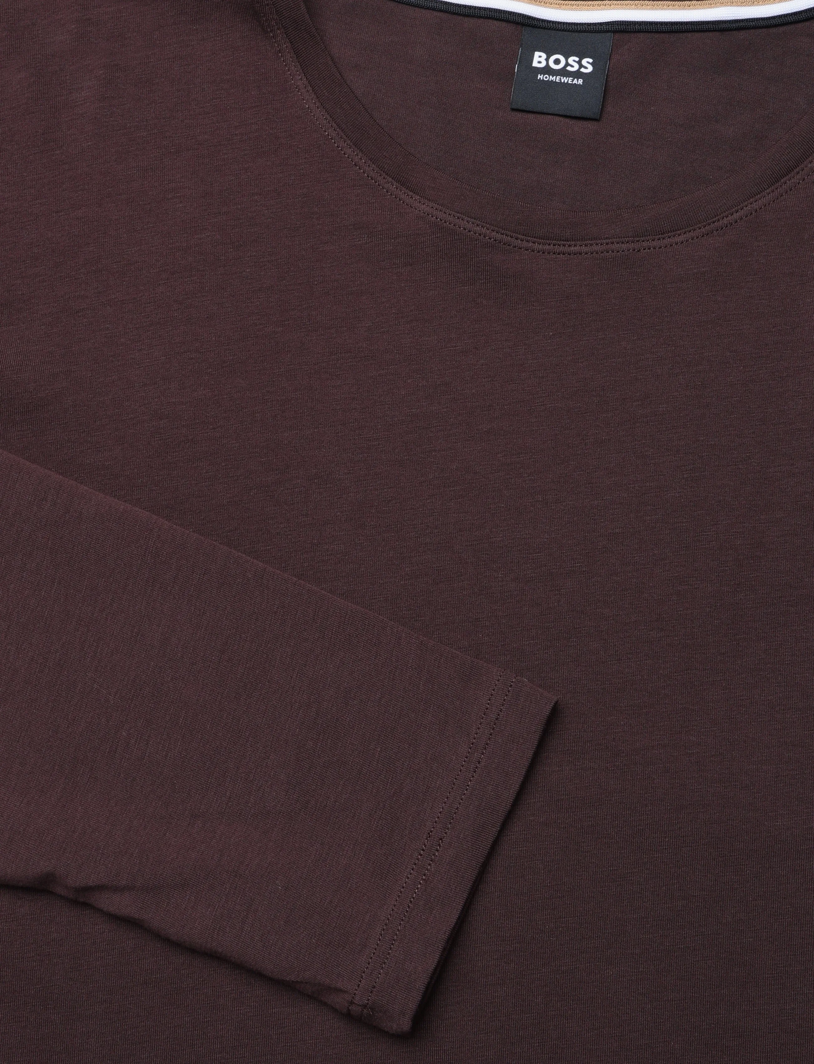 BOSS - Mix&Match LS-Shirt R - langærmede t-shirts - dark brown - 2