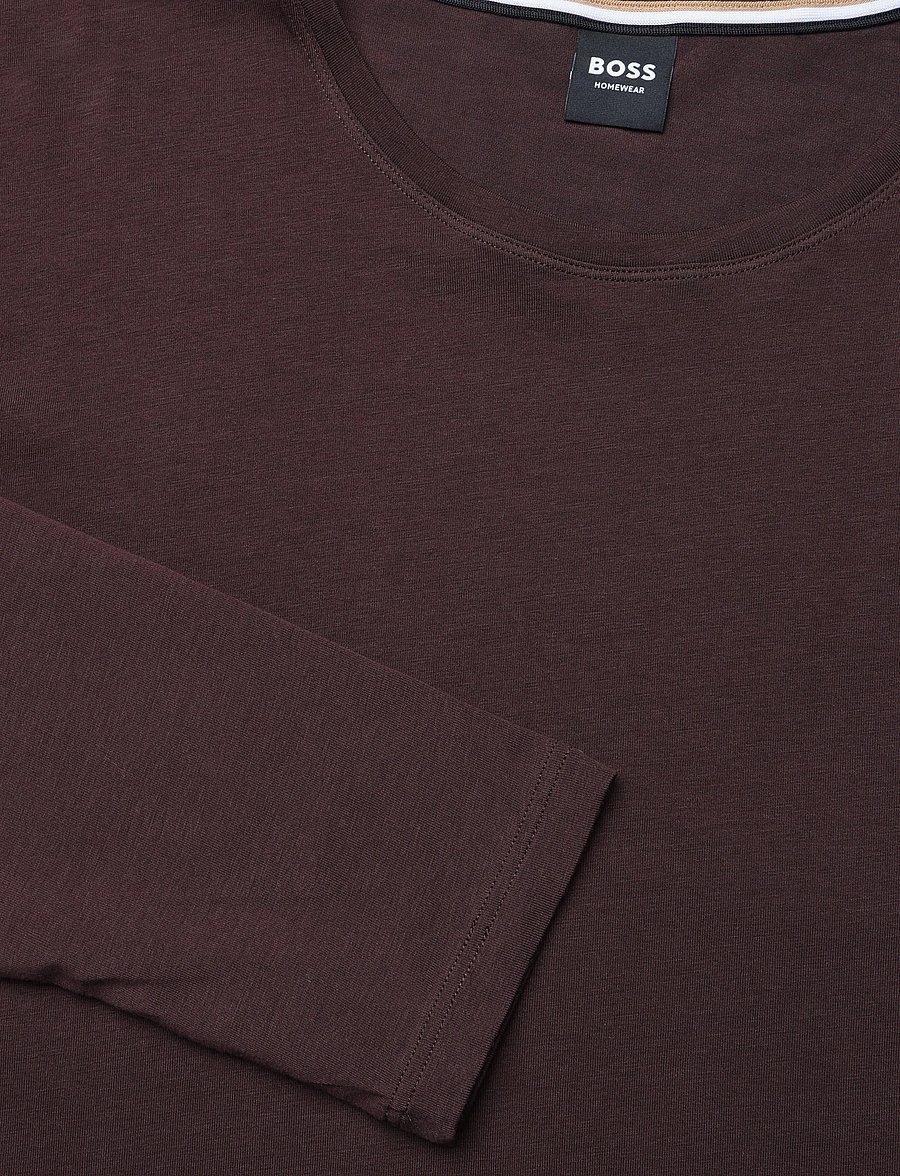 BOSS - Mix&Match LS-Shirt R - langærmede t-shirts - dark brown - 2