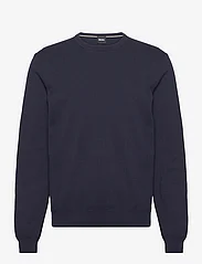 BOSS - Pratello - megztinis su apvalios formos apykakle - dark blue - 0