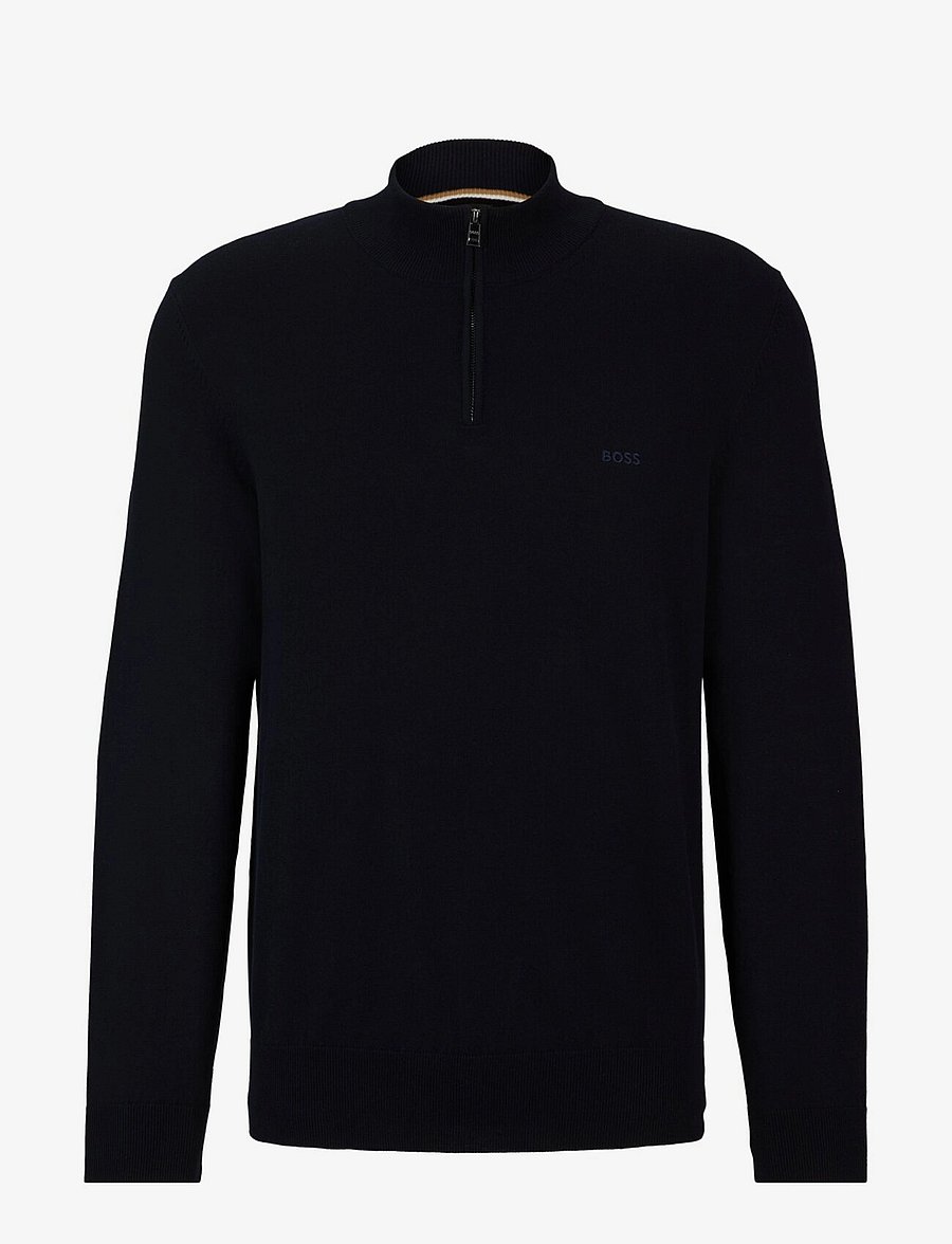 BOSS - Padro-L - pullover mit halbem reißverschluss - dark blue - 0