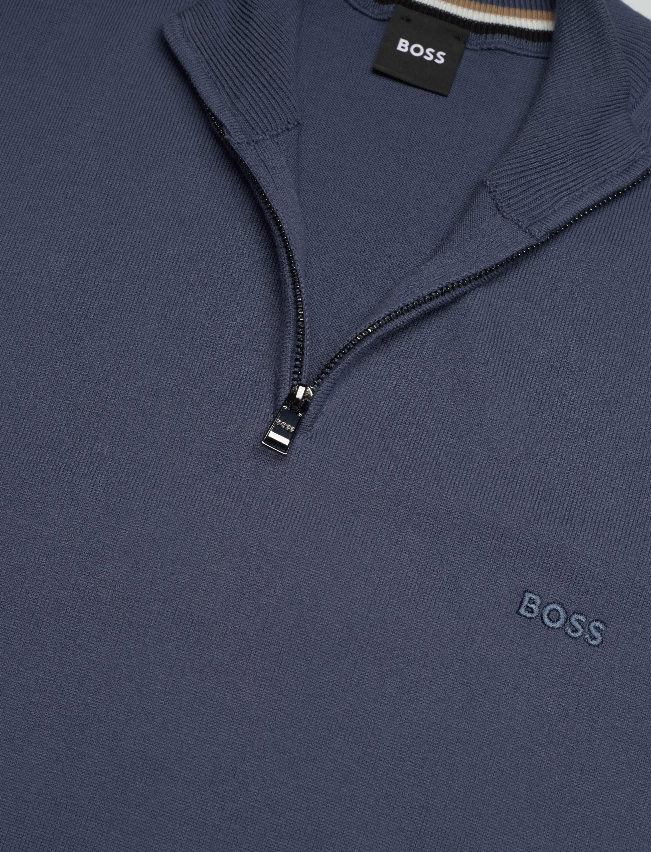 BOSS - Padro-L - half zip jumpers - open blue - 2