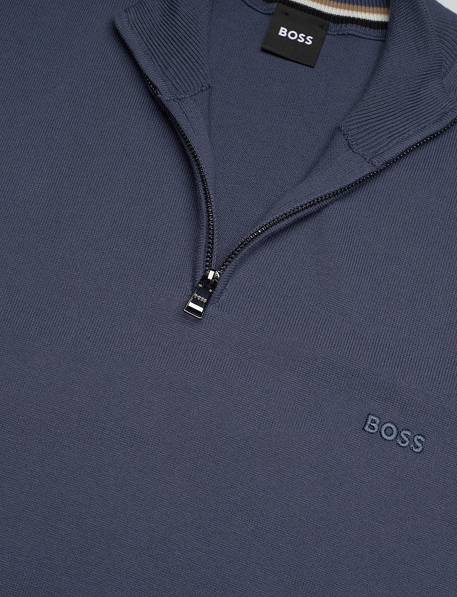 BOSS - Padro-L - pullover mit halbem reißverschluss - open blue - 2