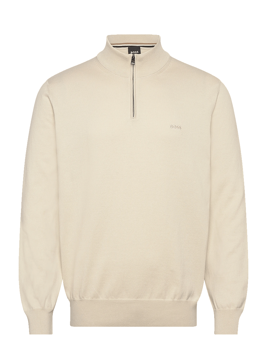 BOSS - Padro-L - pullover mit halbem reißverschluss - open white - 0