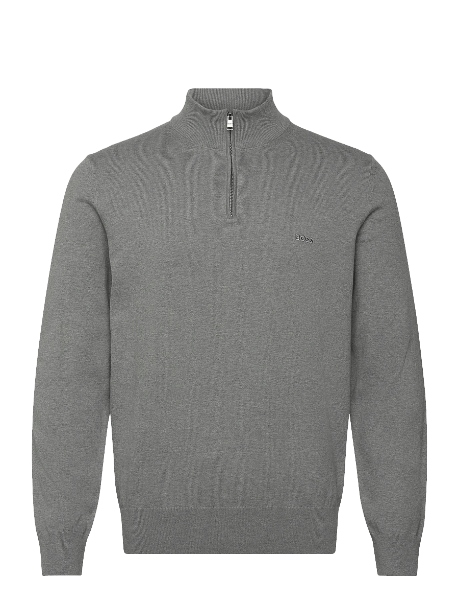 BOSS - Padro-L - pullover mit halbem reißverschluss - silver - 0