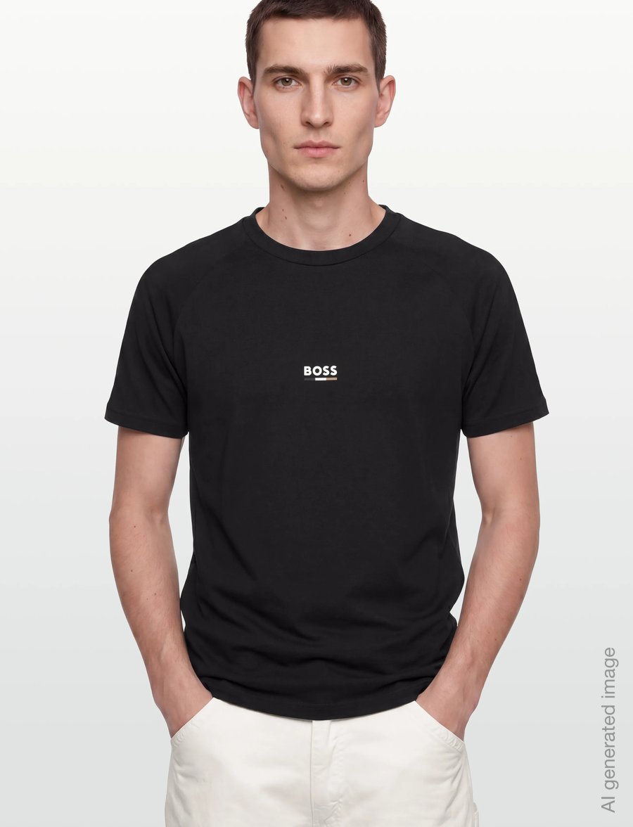 BOSS - T-Shirt RN Slim Fit - lühikeste varrukatega t-särgid - black - 3