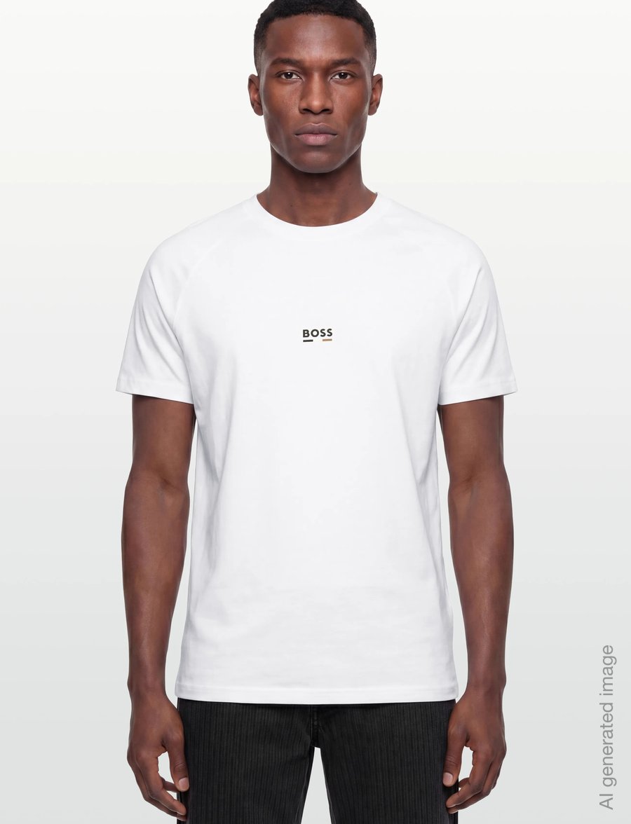 BOSS - T-Shirt RN Slim Fit - kurzärmelige t-shirts - natural - 3