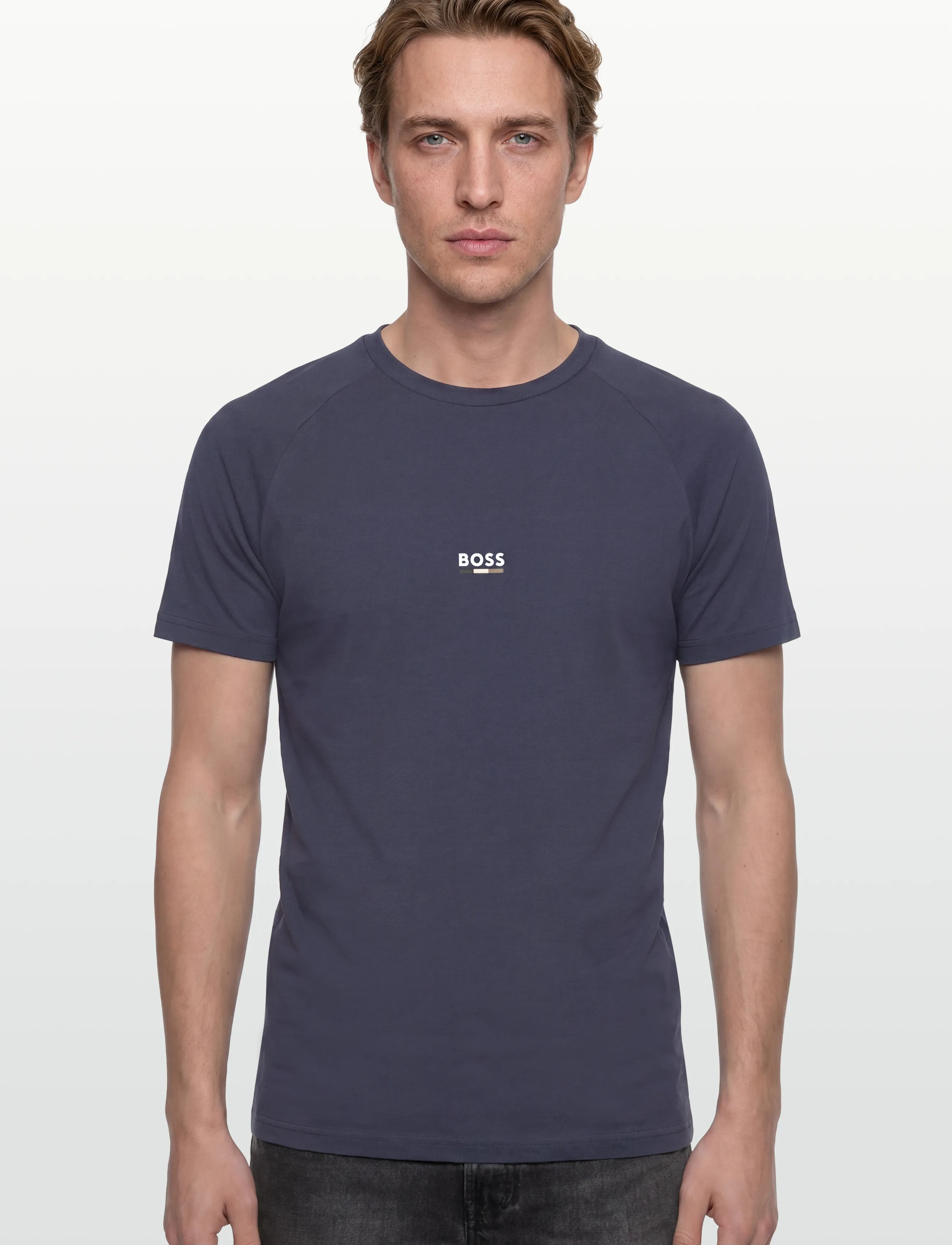 BOSS - T-Shirt RN Slim Fit - kortærmede t-shirts - navy - 3