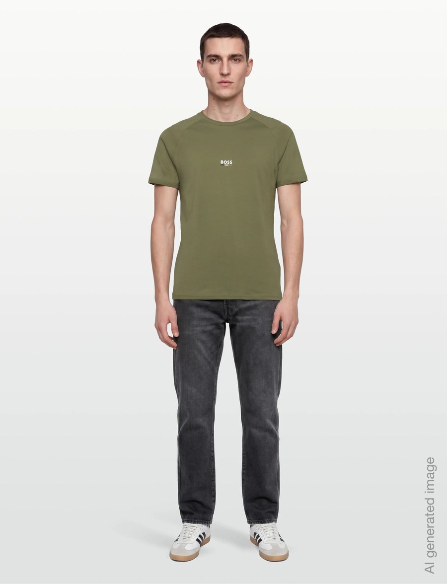 BOSS - T-Shirt RN Slim Fit - kurzärmelige t-shirts - open green - 0