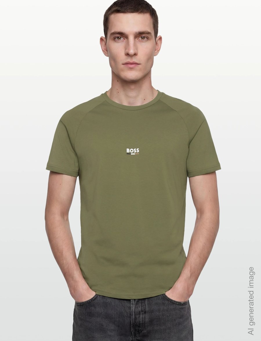 BOSS - T-Shirt RN Slim Fit - kurzärmelige t-shirts - open green - 3