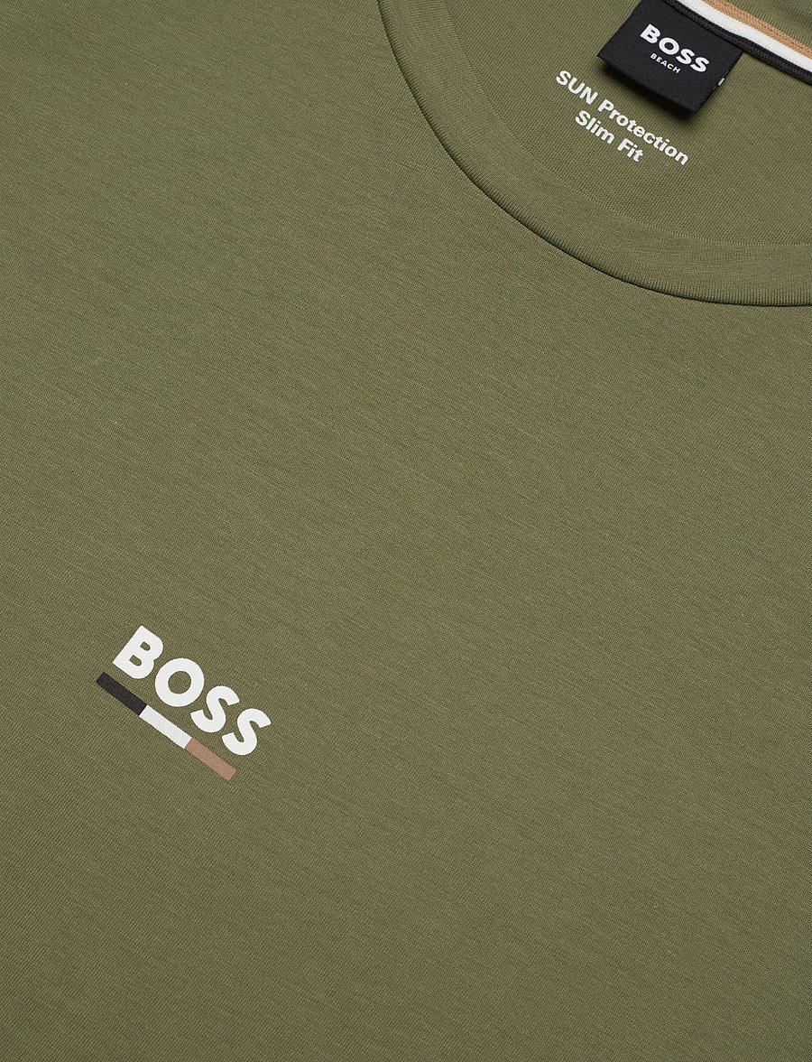 BOSS - T-Shirt RN Slim Fit - kurzärmelige t-shirts - open green - 5