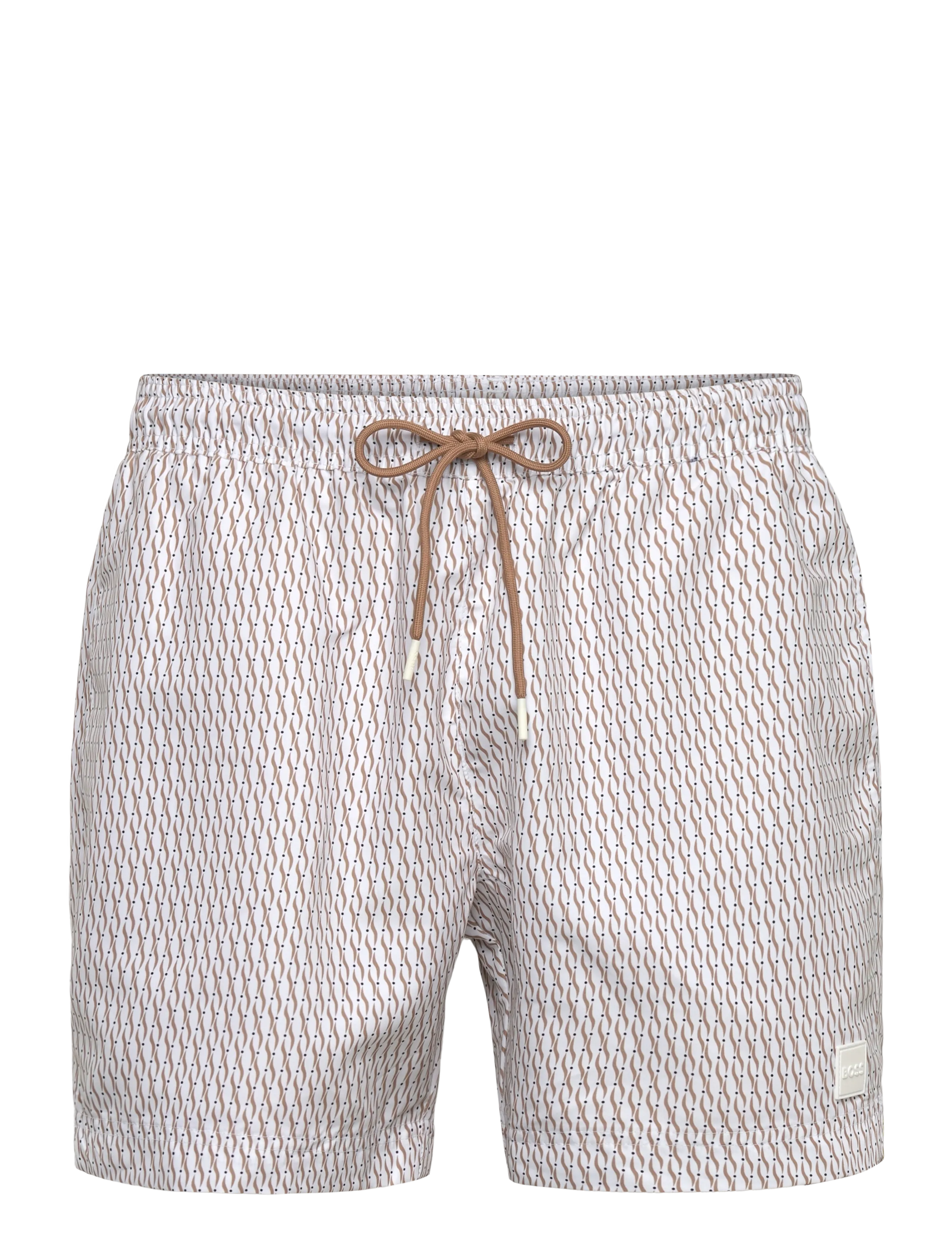 BOSS Vibe - Swim shorts - NATURAL / white