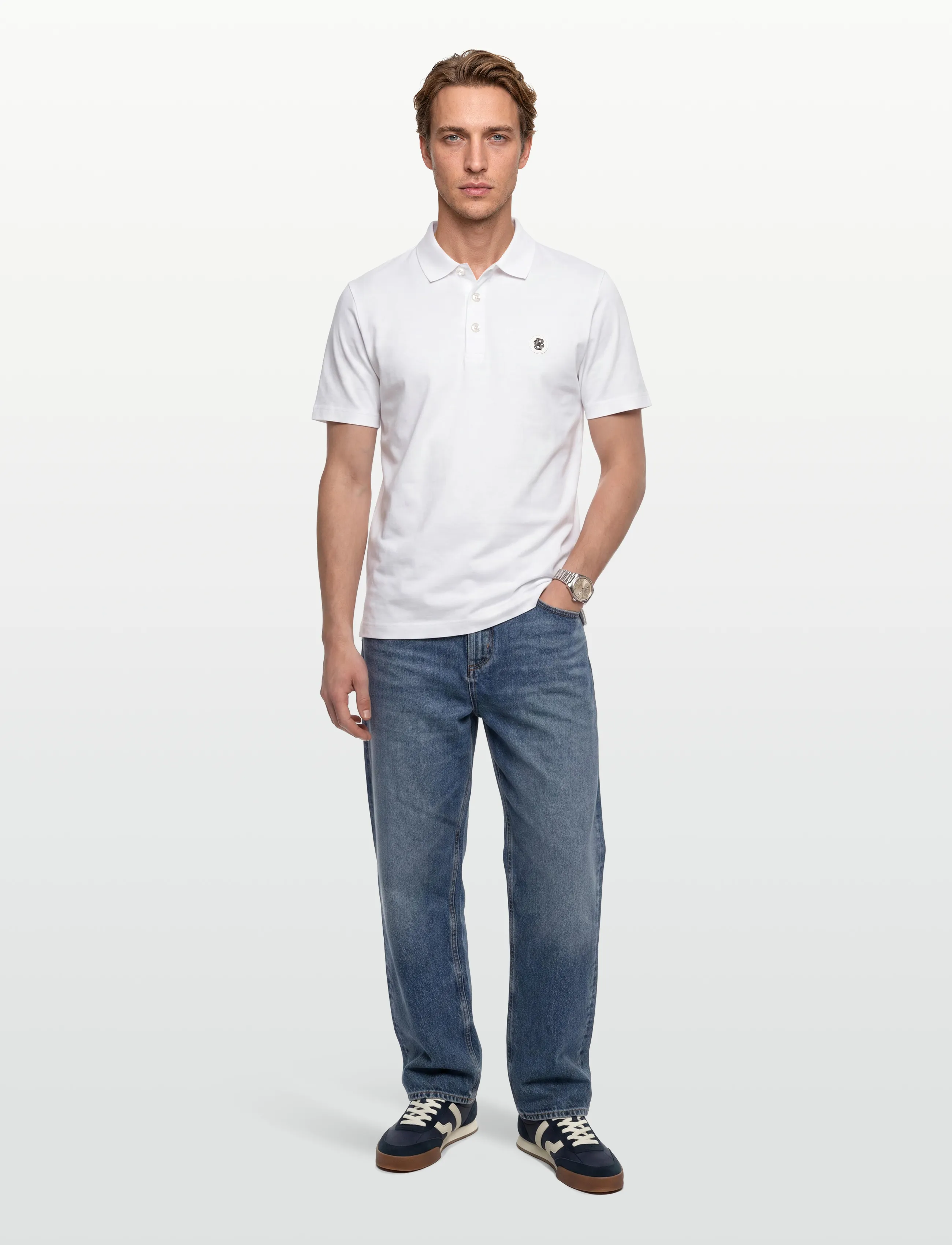 BOSS C-Parris 01, L, Polos, Weiß - Short-sleeved, Männerswear