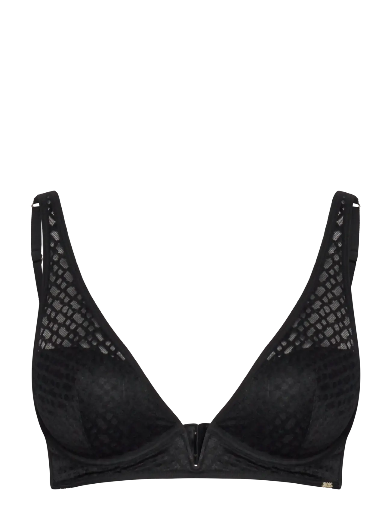 BOSS Triangle B Lace, Kvinder, Blonde Trekant BH, Sort, Str: 85 B