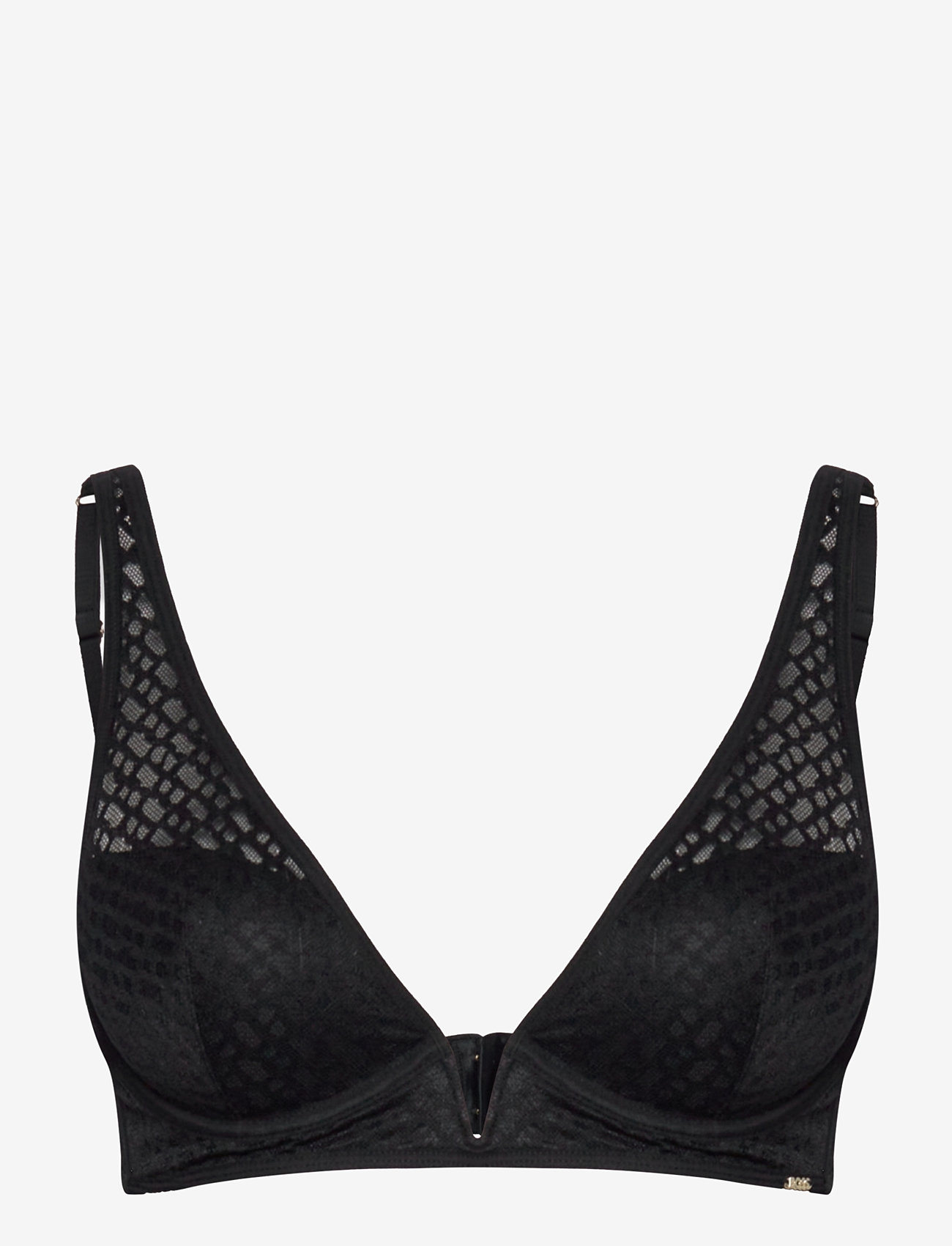 BOSS - TRIANGLE  B LACE - plunge bhs - black - 0