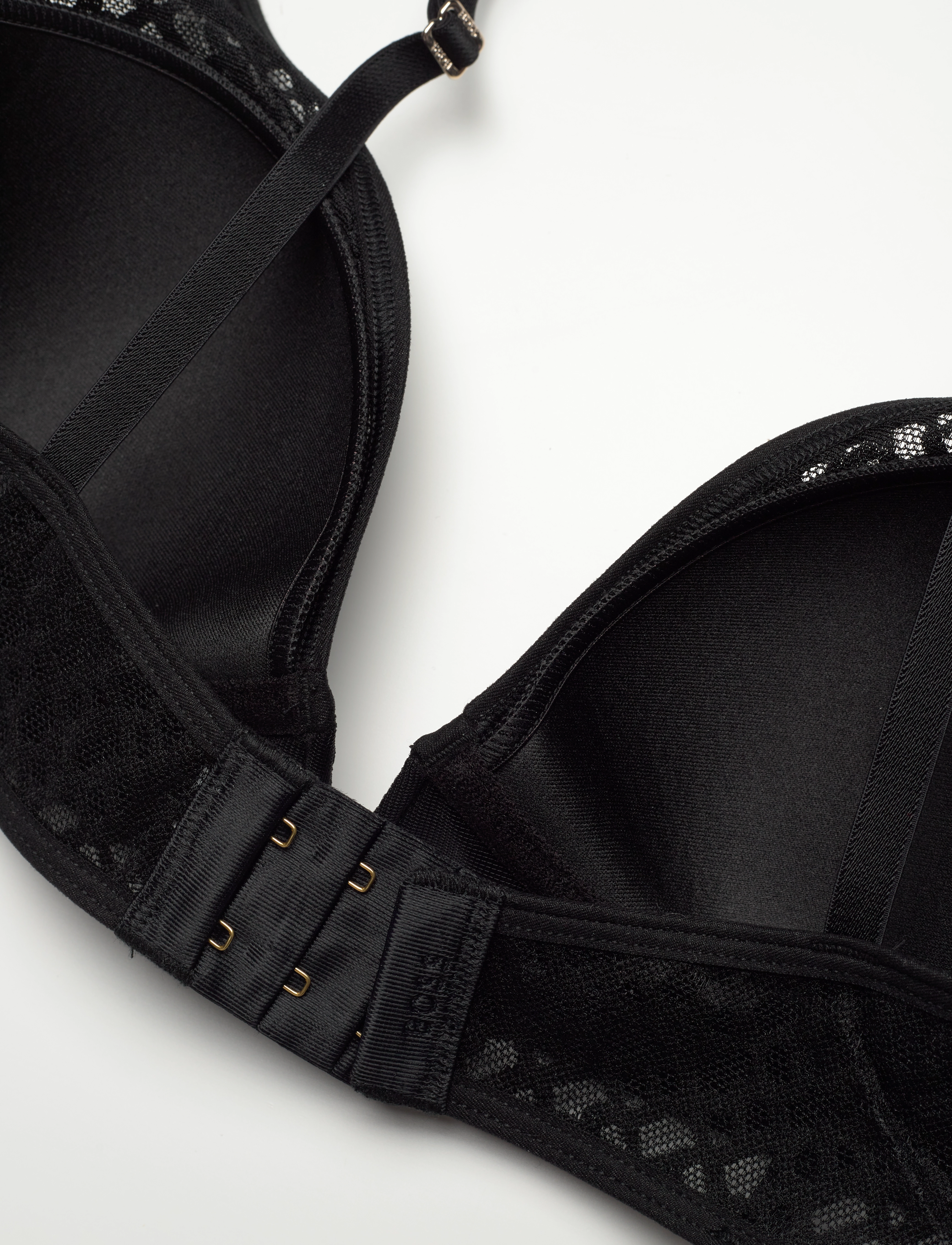 BOSS - TRIANGLE  B LACE - plunge bh's - black - 3