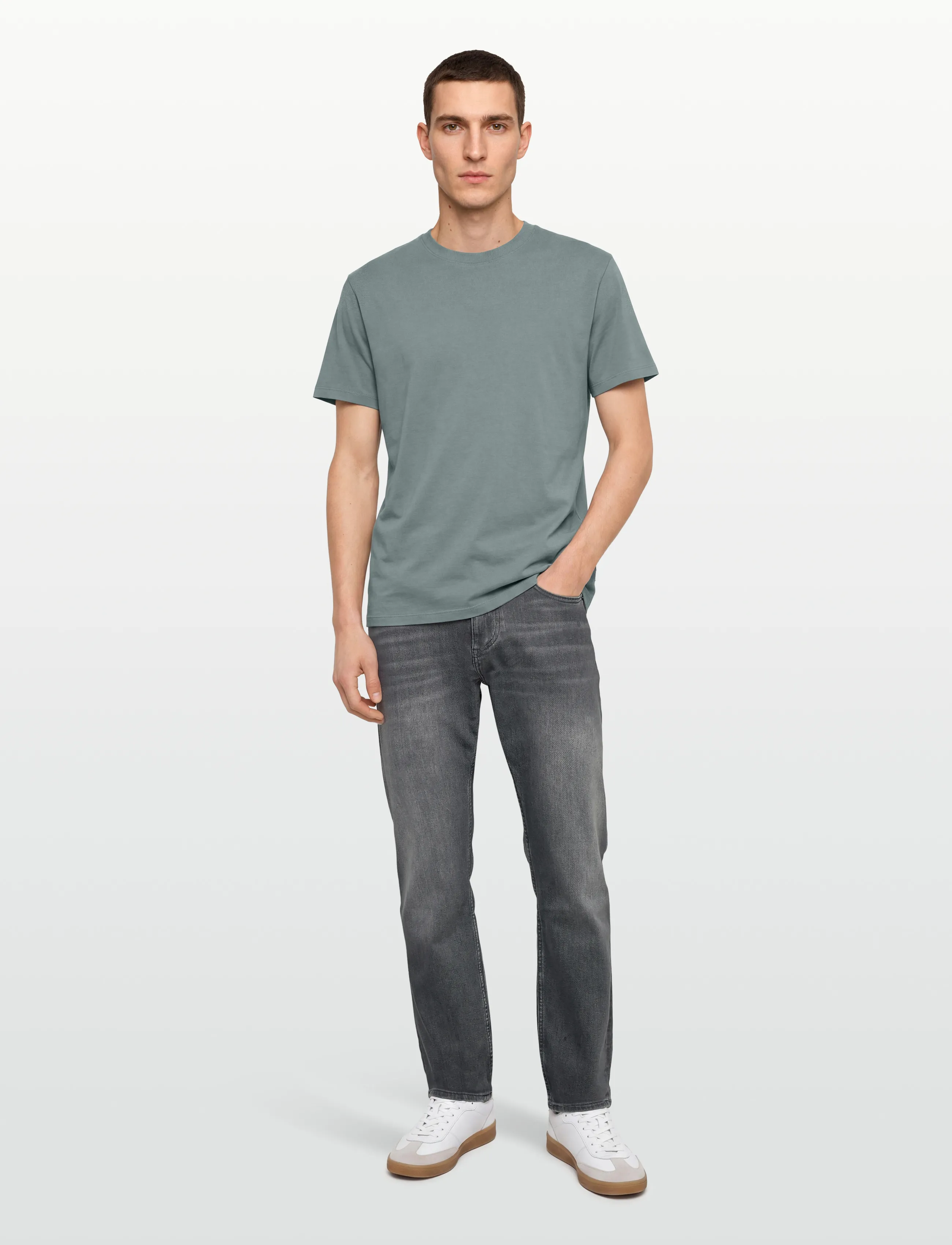 BOSS H-Delaware, Mænd, Regulær Pasform Jeans, Grå, Str: 34 x 32