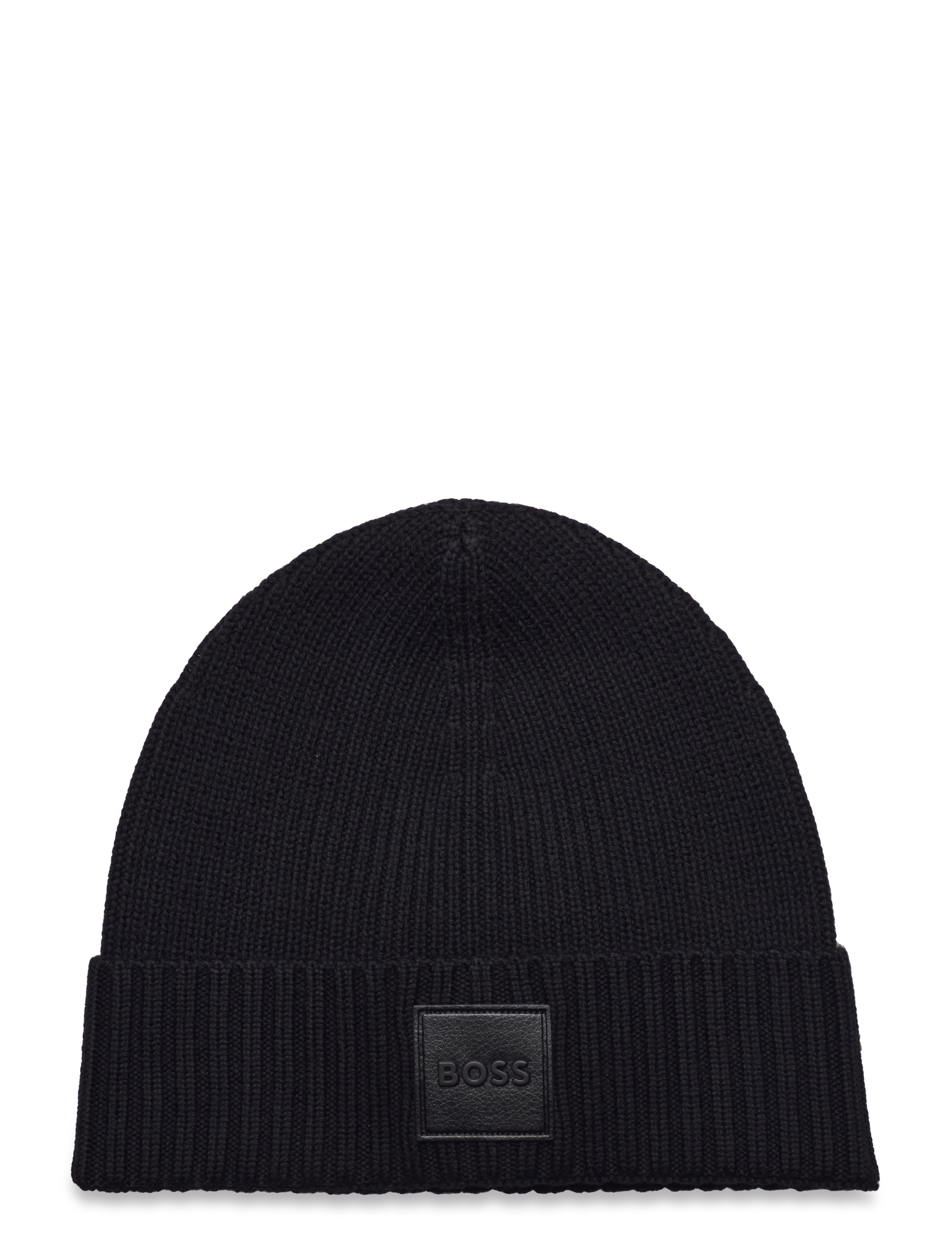 BOSS Flavio, Ribstrikket Hue, Sort, Str: ONE SIZE