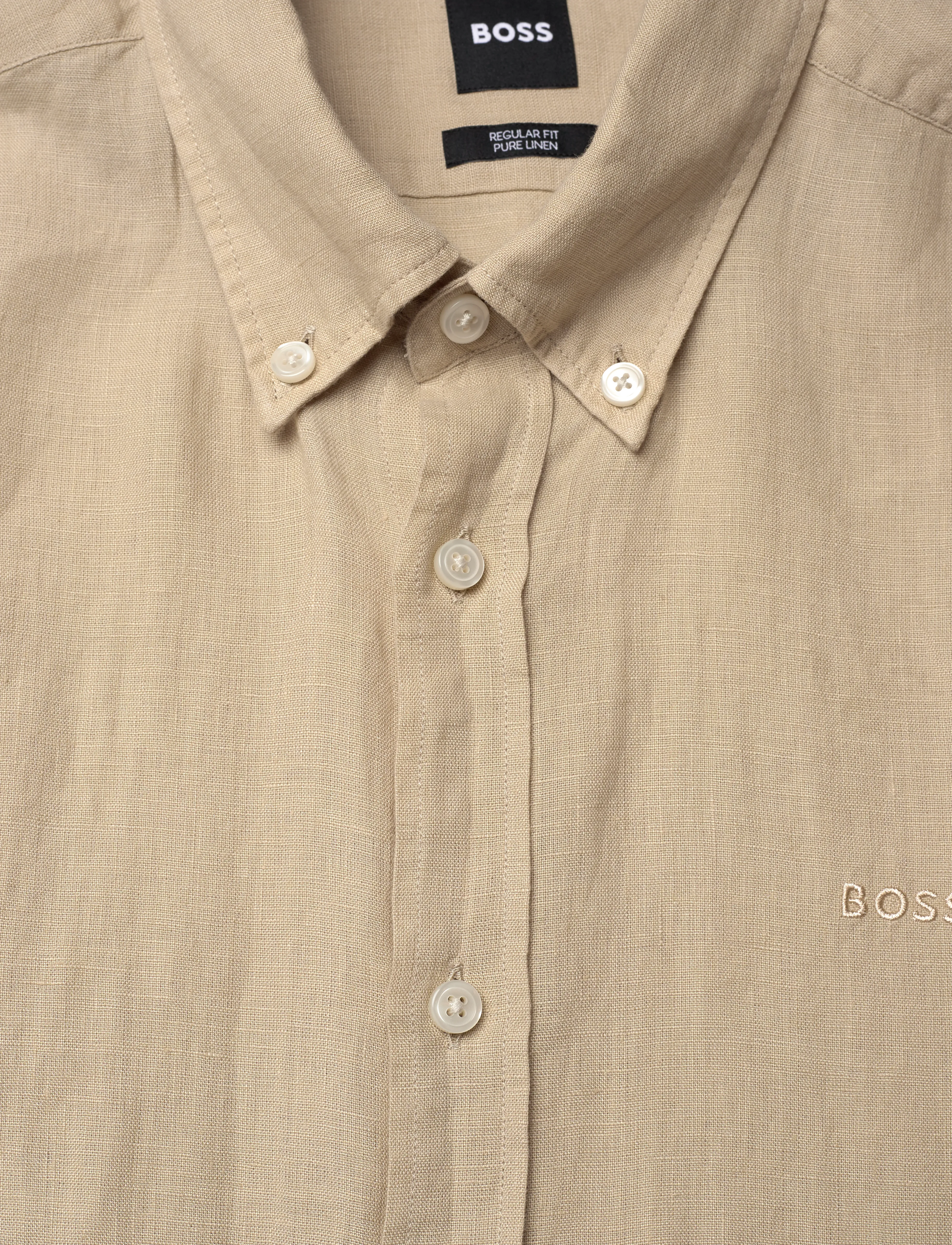 BOSS - H-LIAM-BD-E-C1-243 - hørskjorter - light beige - 2