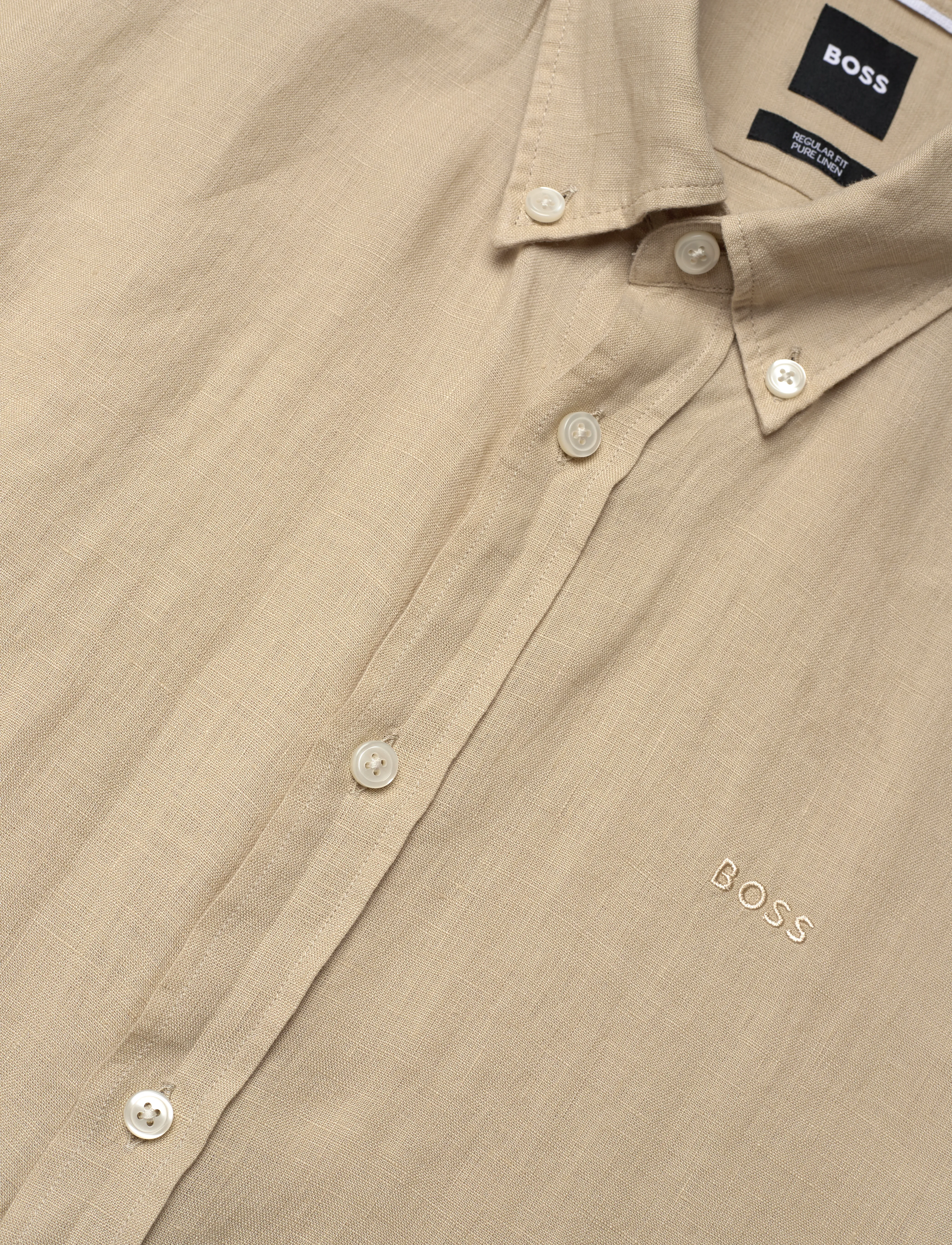 BOSS - H-LIAM-BD-E-C1-243 - hørskjorter - light beige - 3