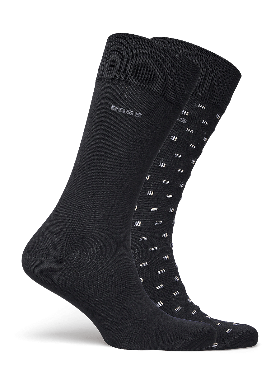 BOSS - 2P RS Mini iconic MC - chaussettes crew - black - 1