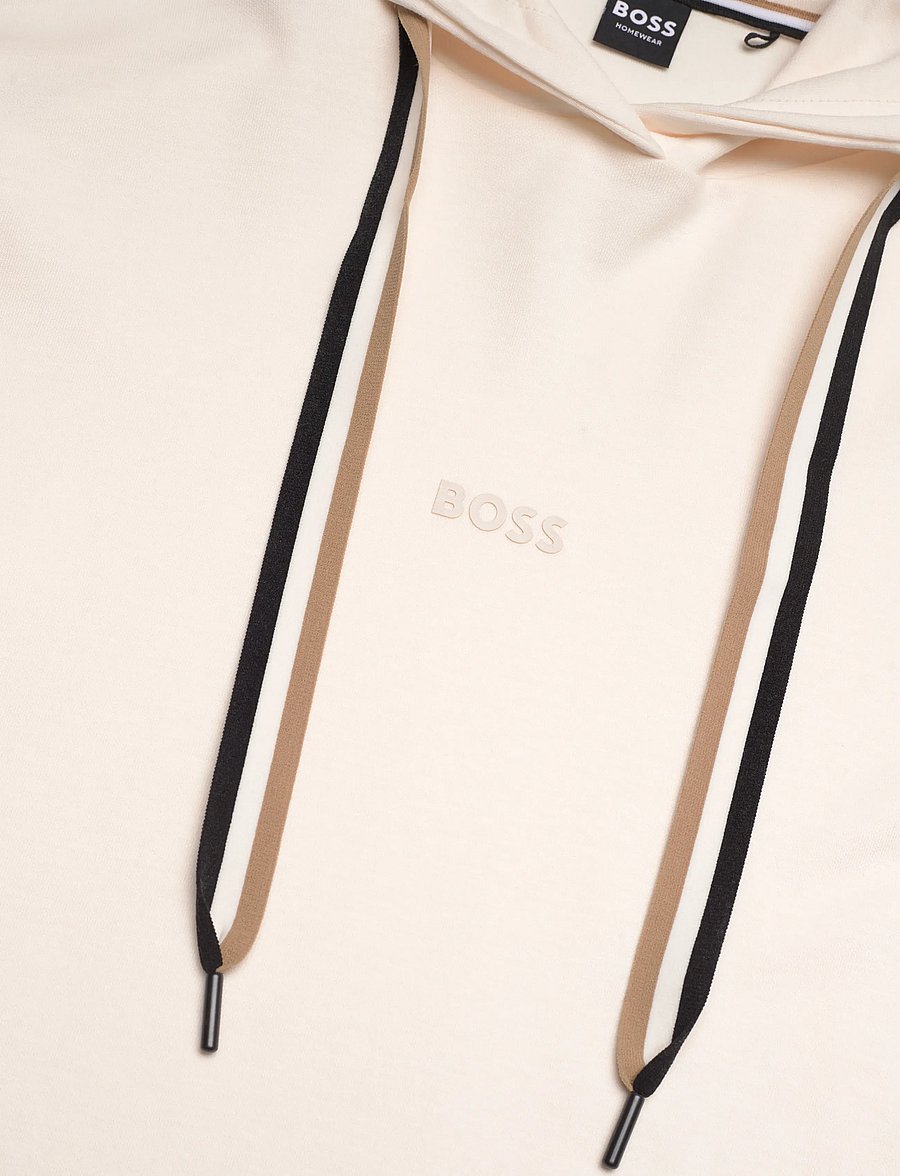 BOSS - CP Stripe_Hoodie - kapuutsiga dressipluusid - open white - 2