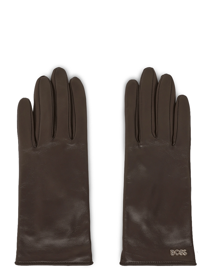 BOSS - Gueen-ME - læderhandsker - medium brown - 0