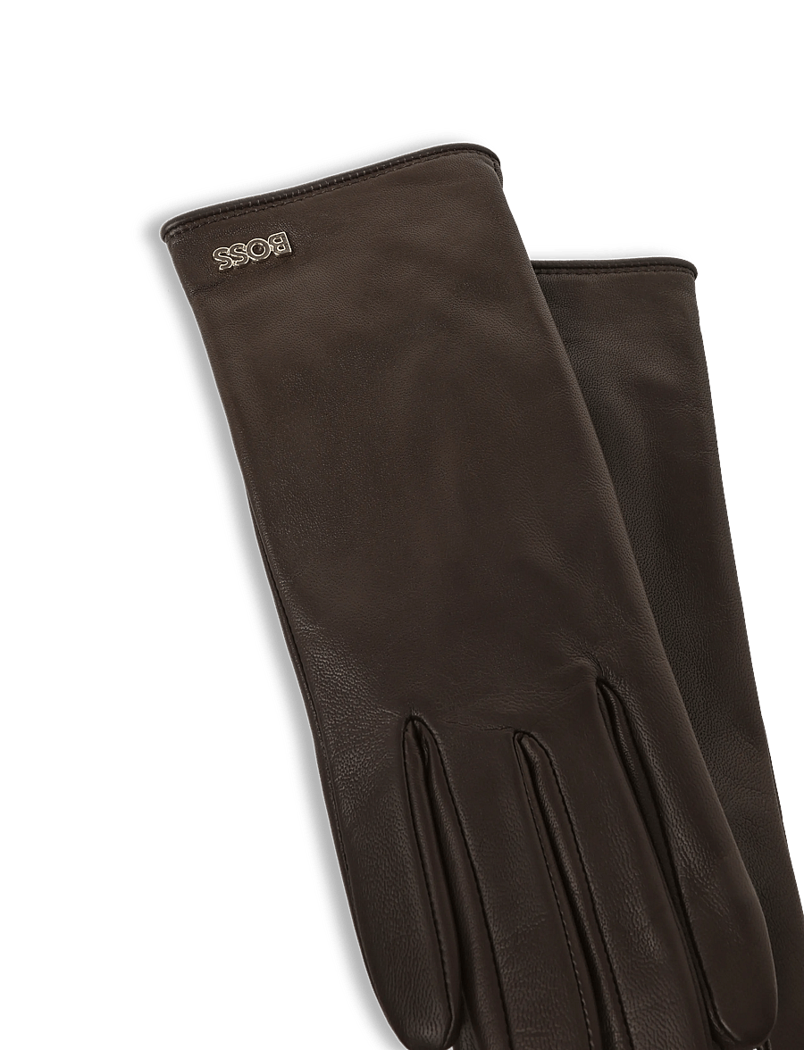 BOSS - Gueen-ME - læderhandsker - medium brown - 3